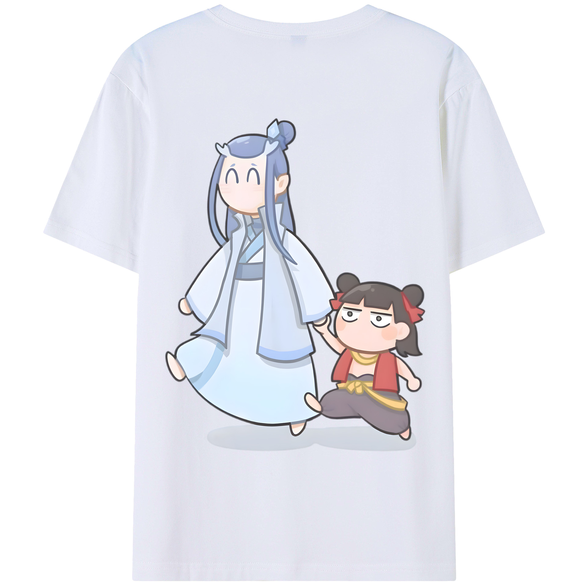 （画像用） Ne Zha 2 ナタ 魔童の大暴れ 綿100％半袖Tシャツ（背面プリント）