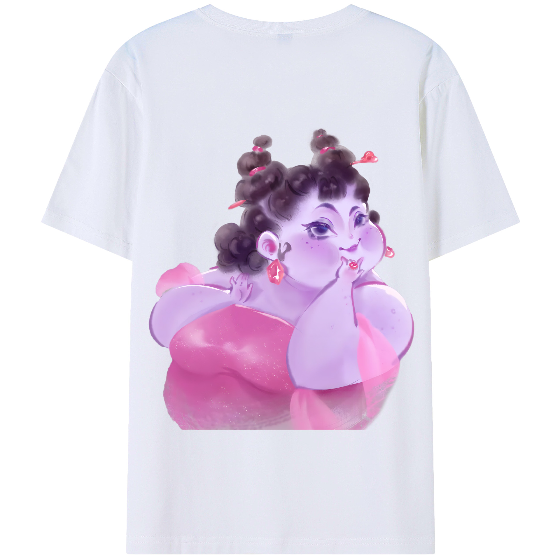 （画像用） Ne Zha 2 ナタ 魔童の大暴れ 綿100％半袖Tシャツ（背面プリント）