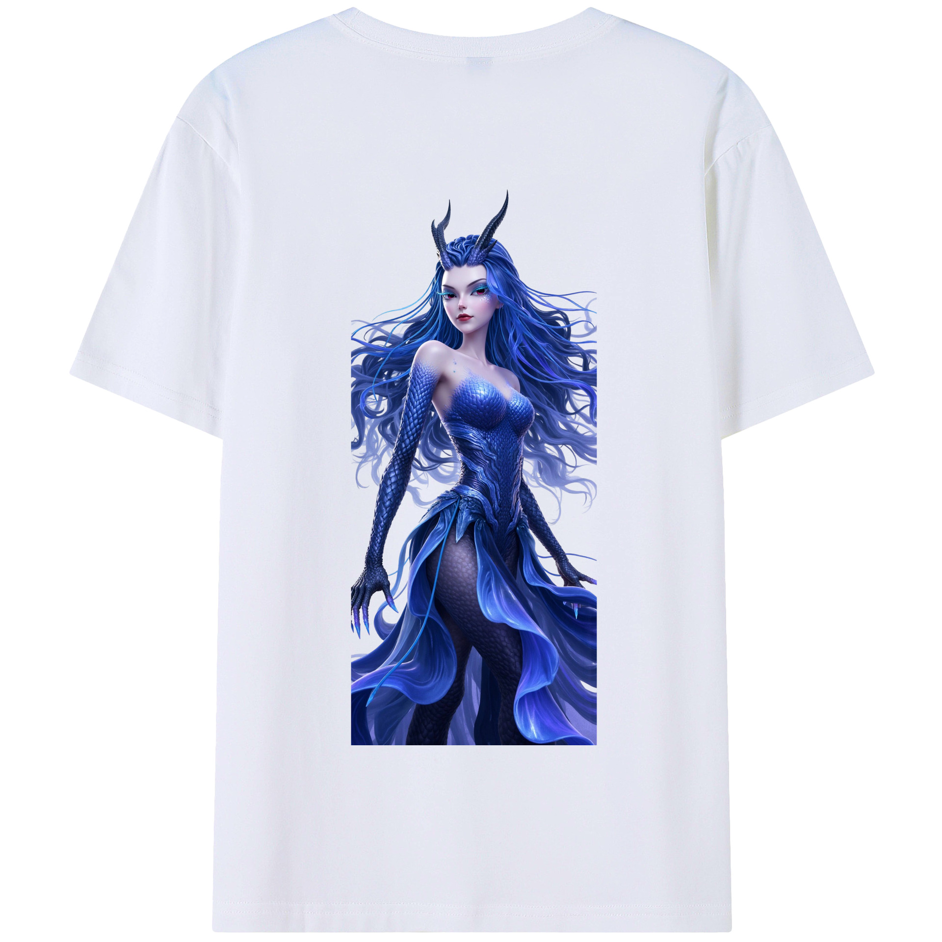 （画像用） Ne Zha 2 ナタ 魔童の大暴れ 綿100％半袖Tシャツ（背面プリント）