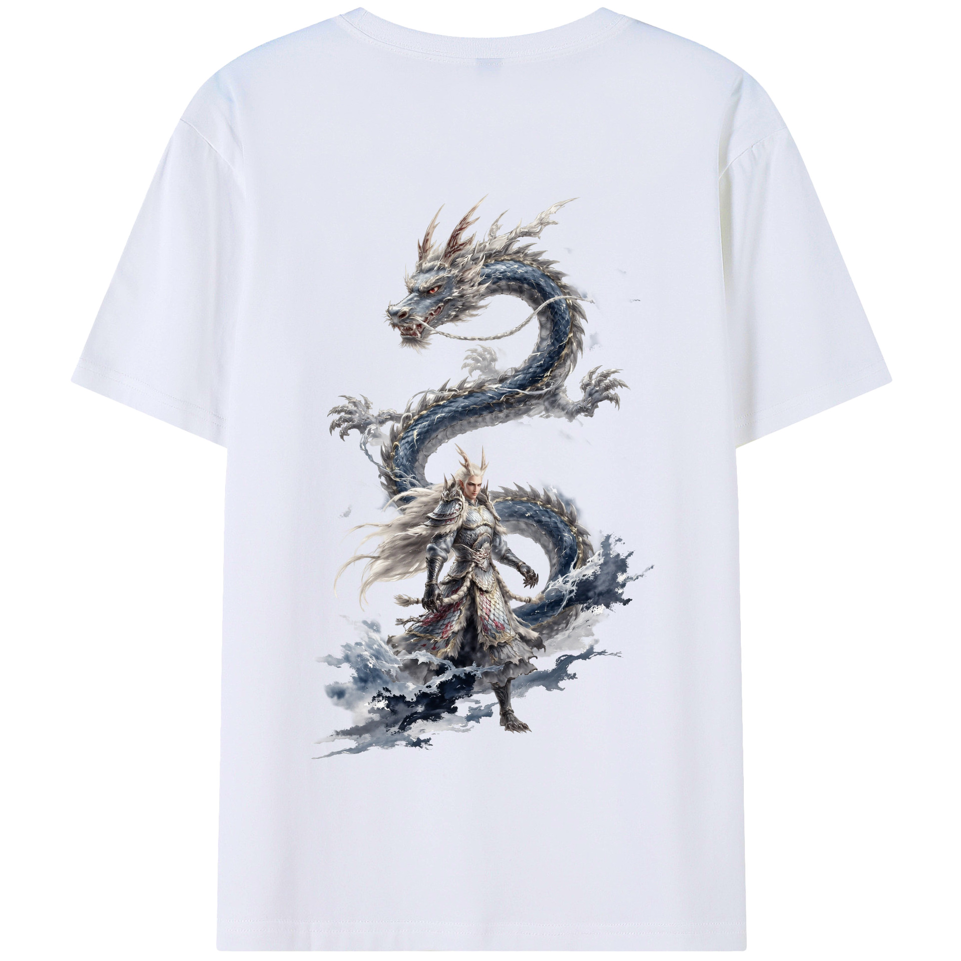 （画像用） Ne Zha 2 ナタ 魔童の大暴れ 綿100％半袖Tシャツ（背面プリント）