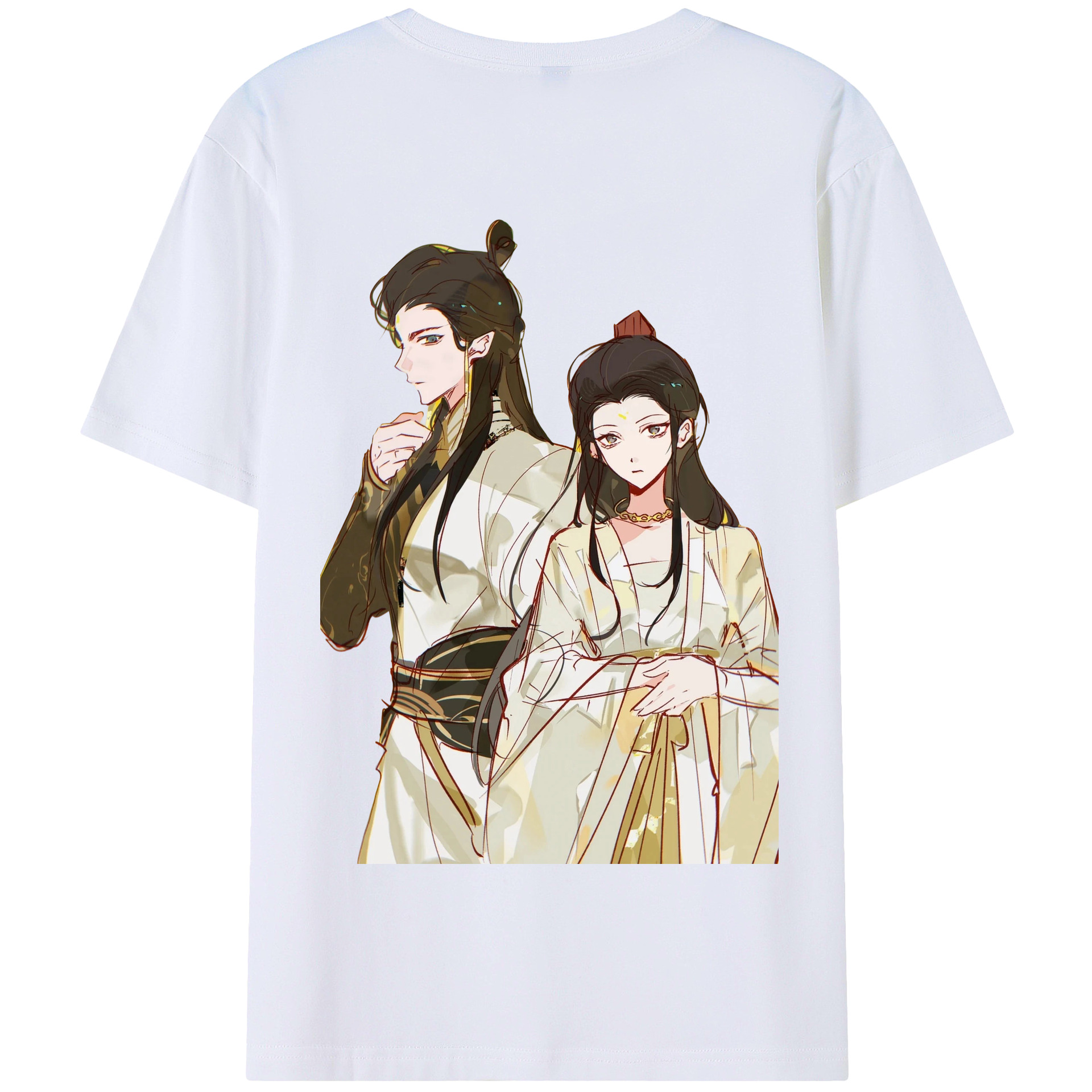 （画像用） Ne Zha 2 ナタ 魔童の大暴れ 綿100％半袖Tシャツ（背面プリント）