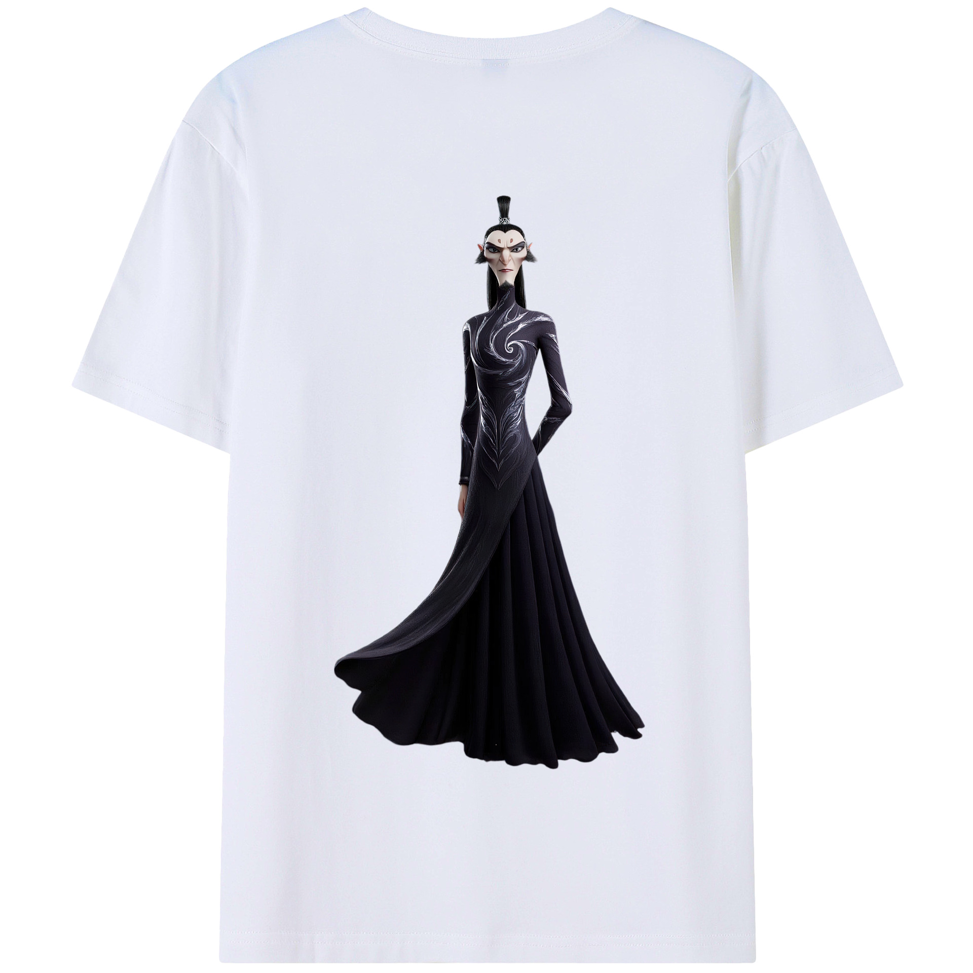 （画像用） Ne Zha 2 ナタ 魔童の大暴れ 綿100％半袖Tシャツ（背面プリント）