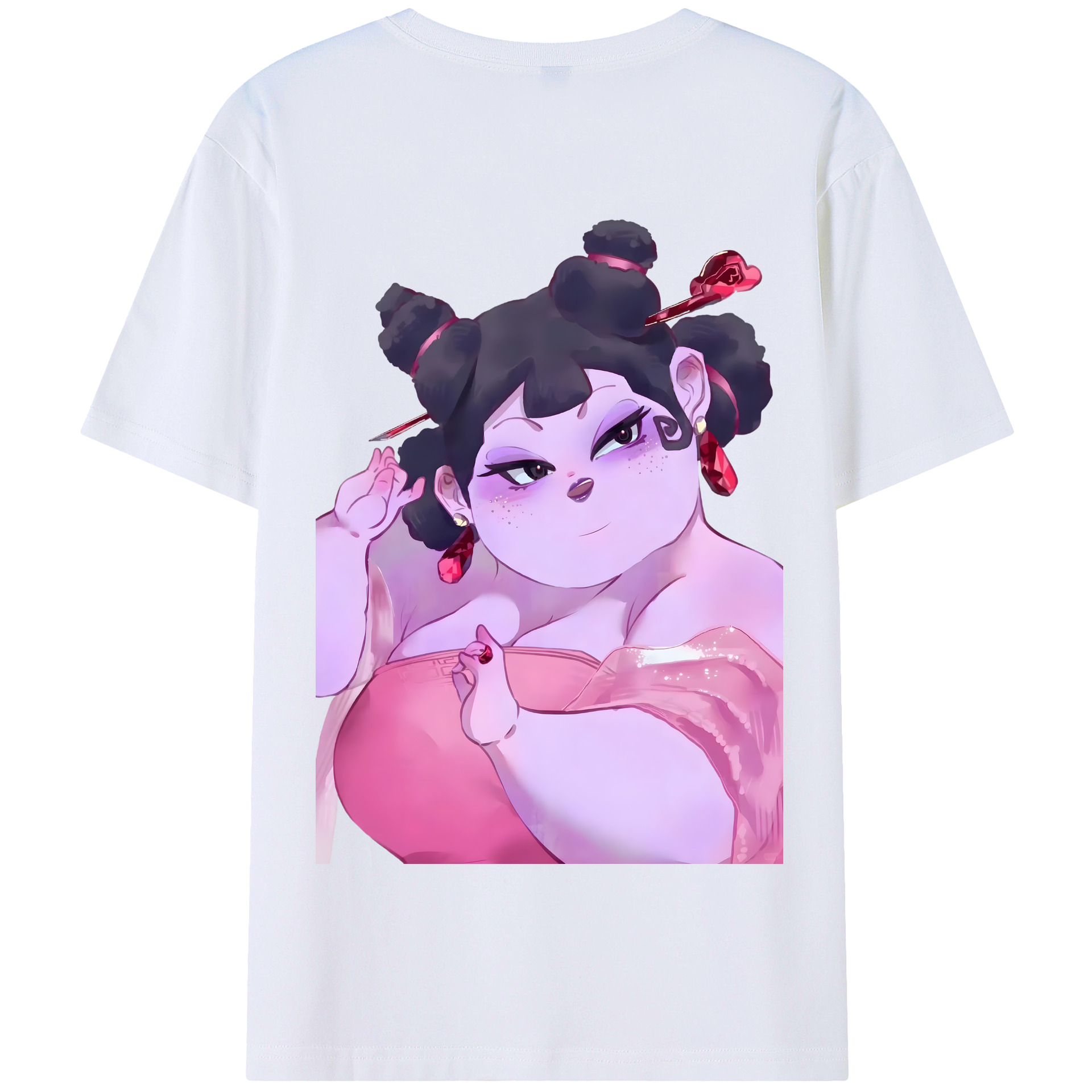 （画像用） Ne Zha 2 ナタ 魔童の大暴れ 綿100％半袖Tシャツ（背面プリント）