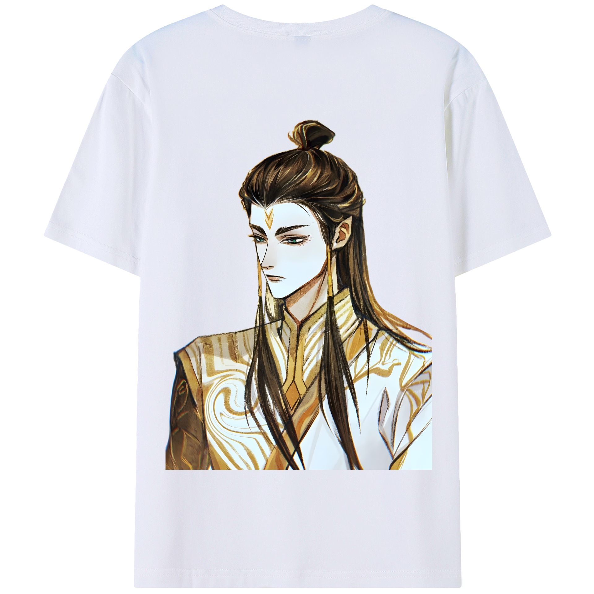 （画像用） Ne Zha 2 ナタ 魔童の大暴れ 綿100％半袖Tシャツ（背面プリント）