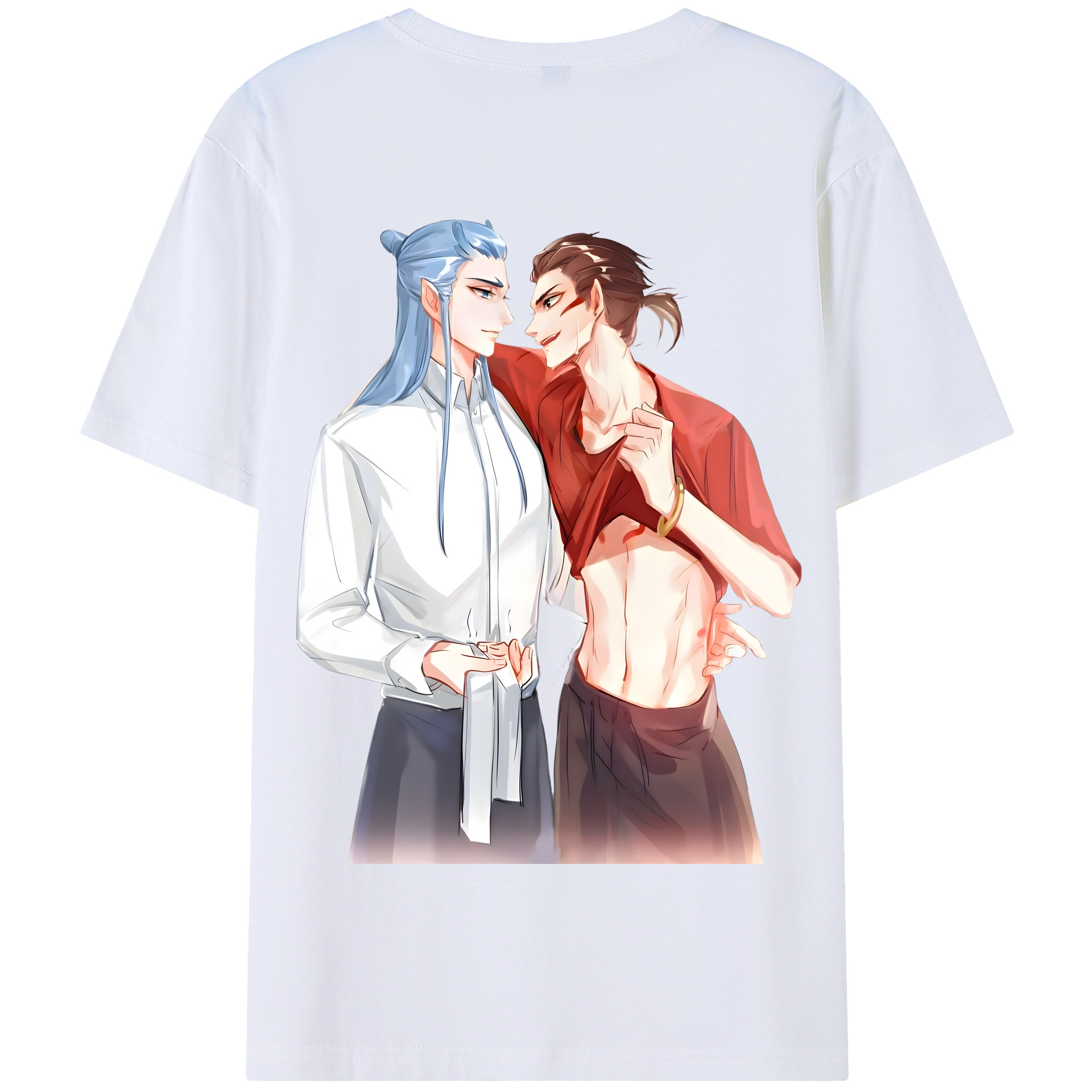 （画像用） Ne Zha 2 ナタ 魔童の大暴れ 綿100％半袖Tシャツ（背面プリント）
