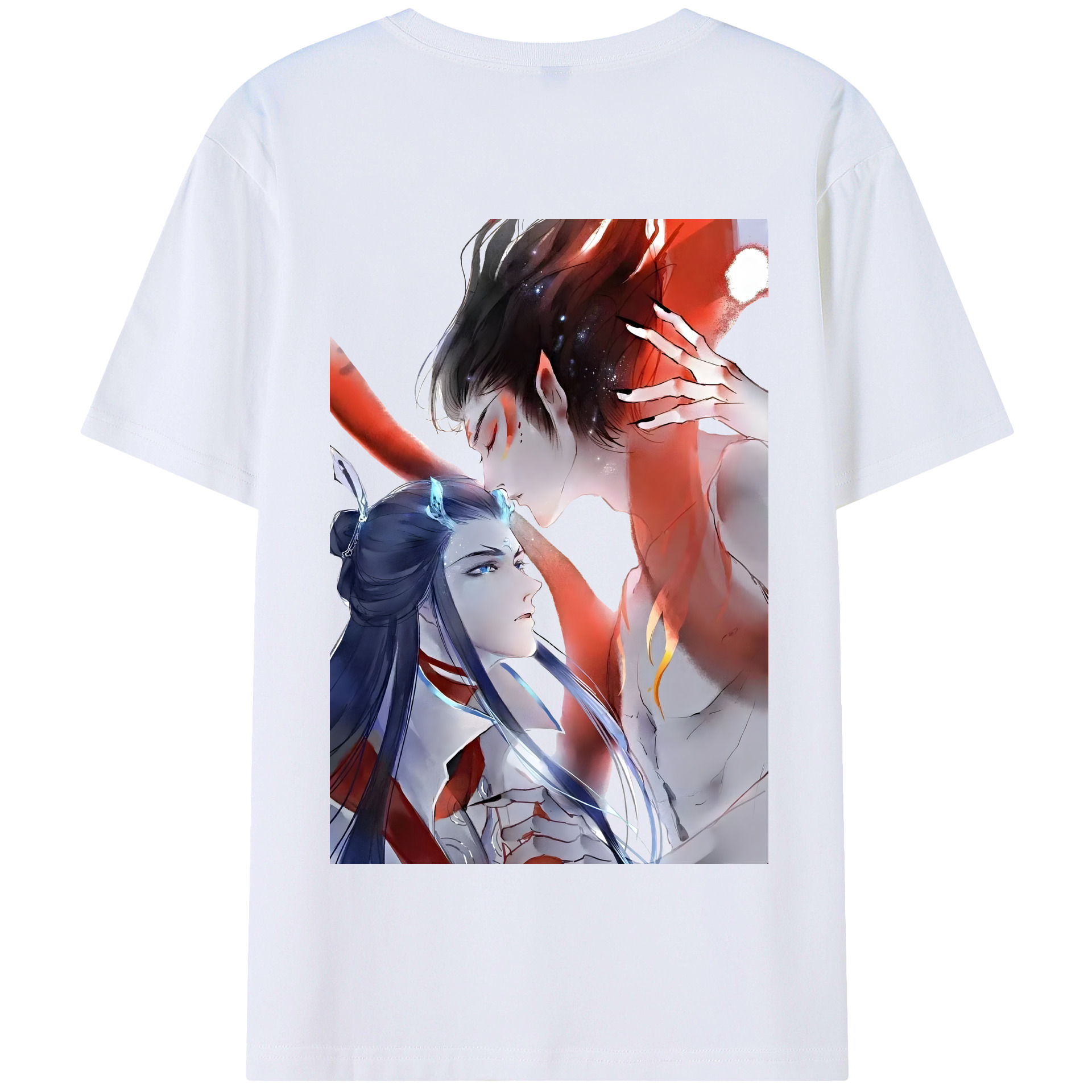 （画像用） Ne Zha 2 ナタ 魔童の大暴れ 綿100％半袖Tシャツ（背面プリント）