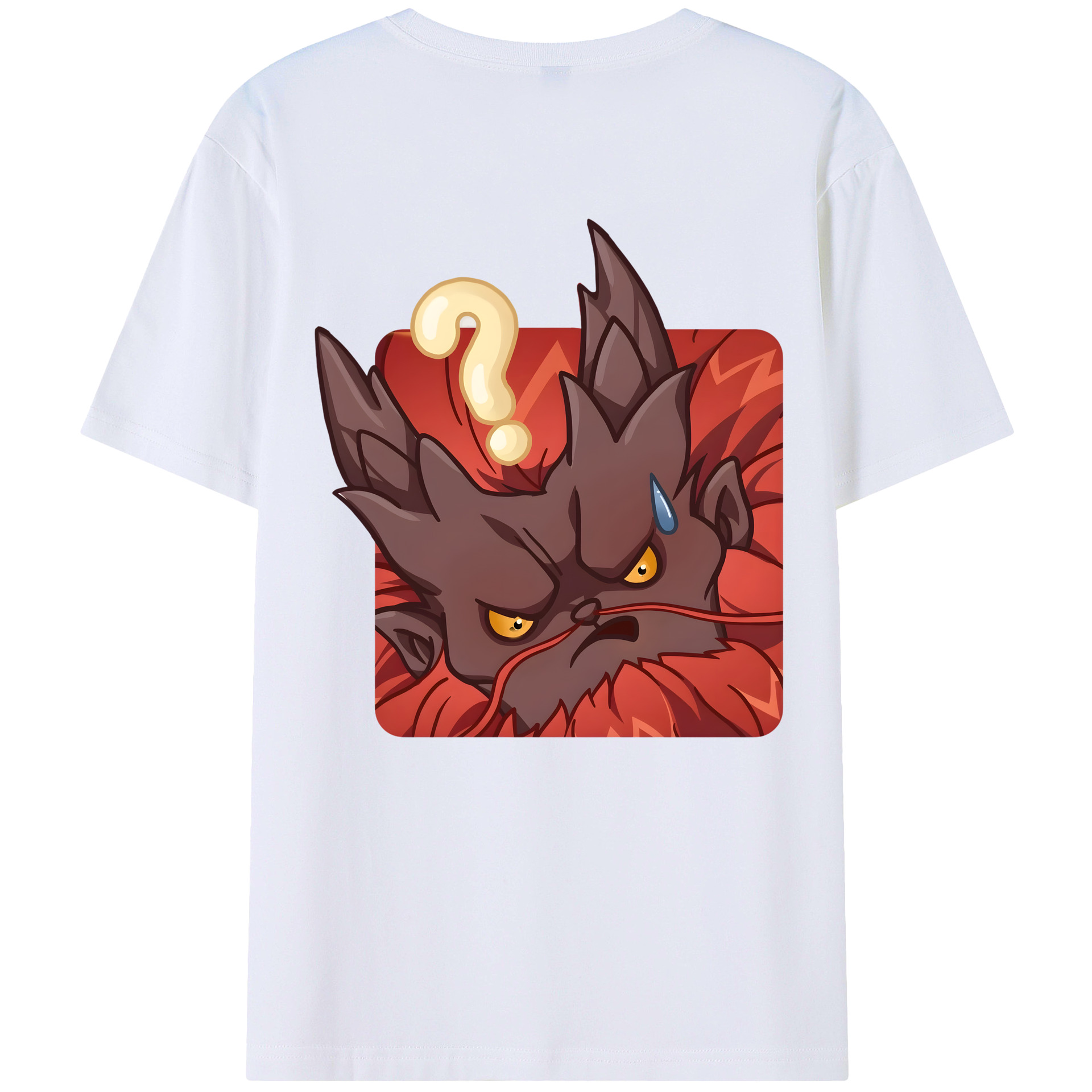 （画像用） Ne Zha 2 ナタ 魔童の大暴れ 綿100％半袖Tシャツ（背面プリント）