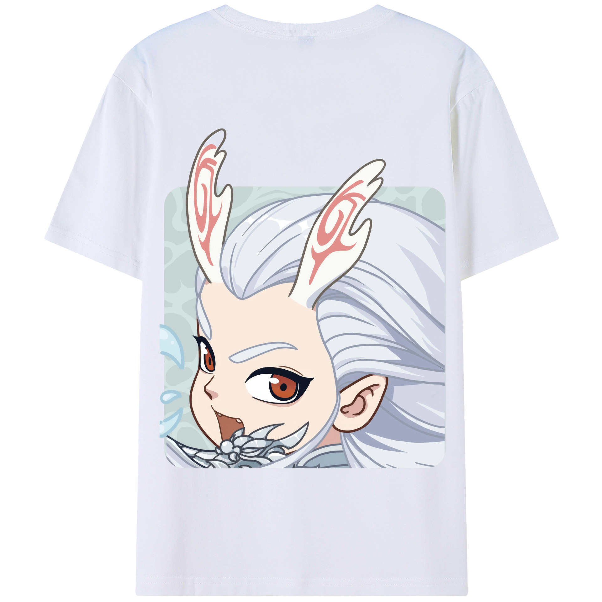 （画像用） Ne Zha 2 ナタ 魔童の大暴れ 綿100％半袖Tシャツ（背面プリント）
