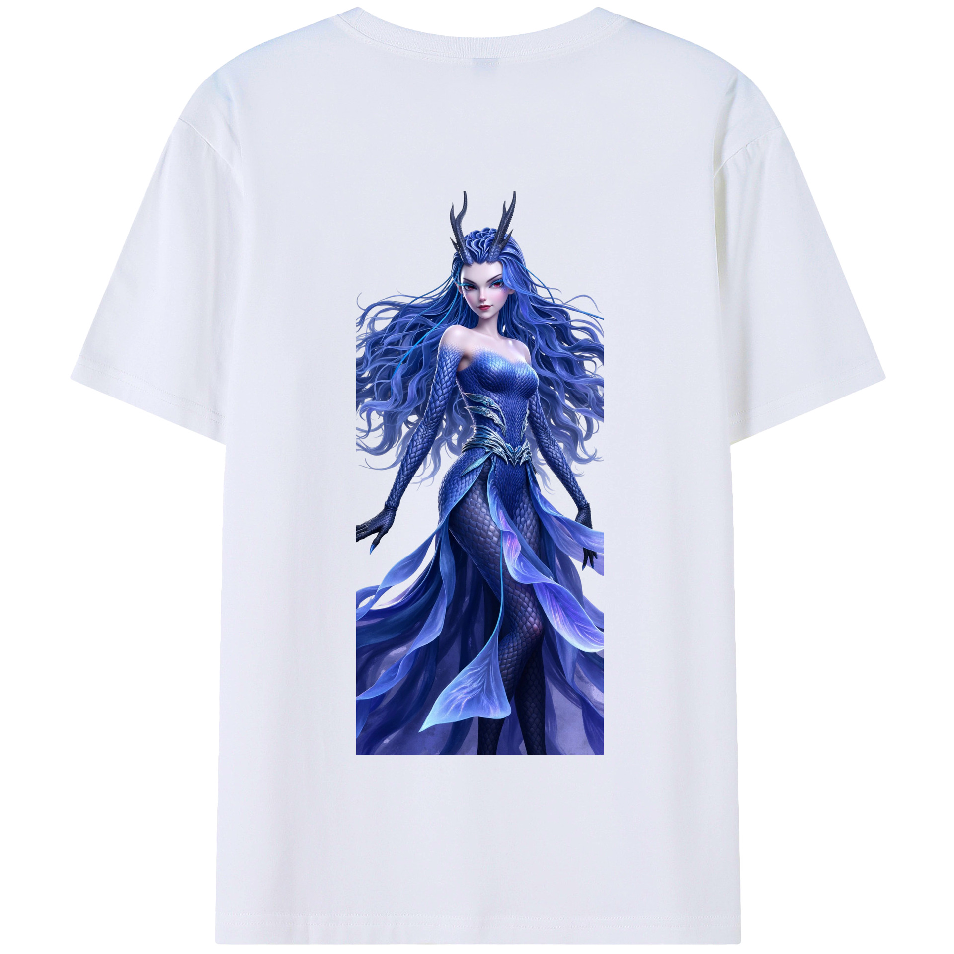 （画像用） Ne Zha 2 ナタ 魔童の大暴れ 綿100％半袖Tシャツ（背面プリント）