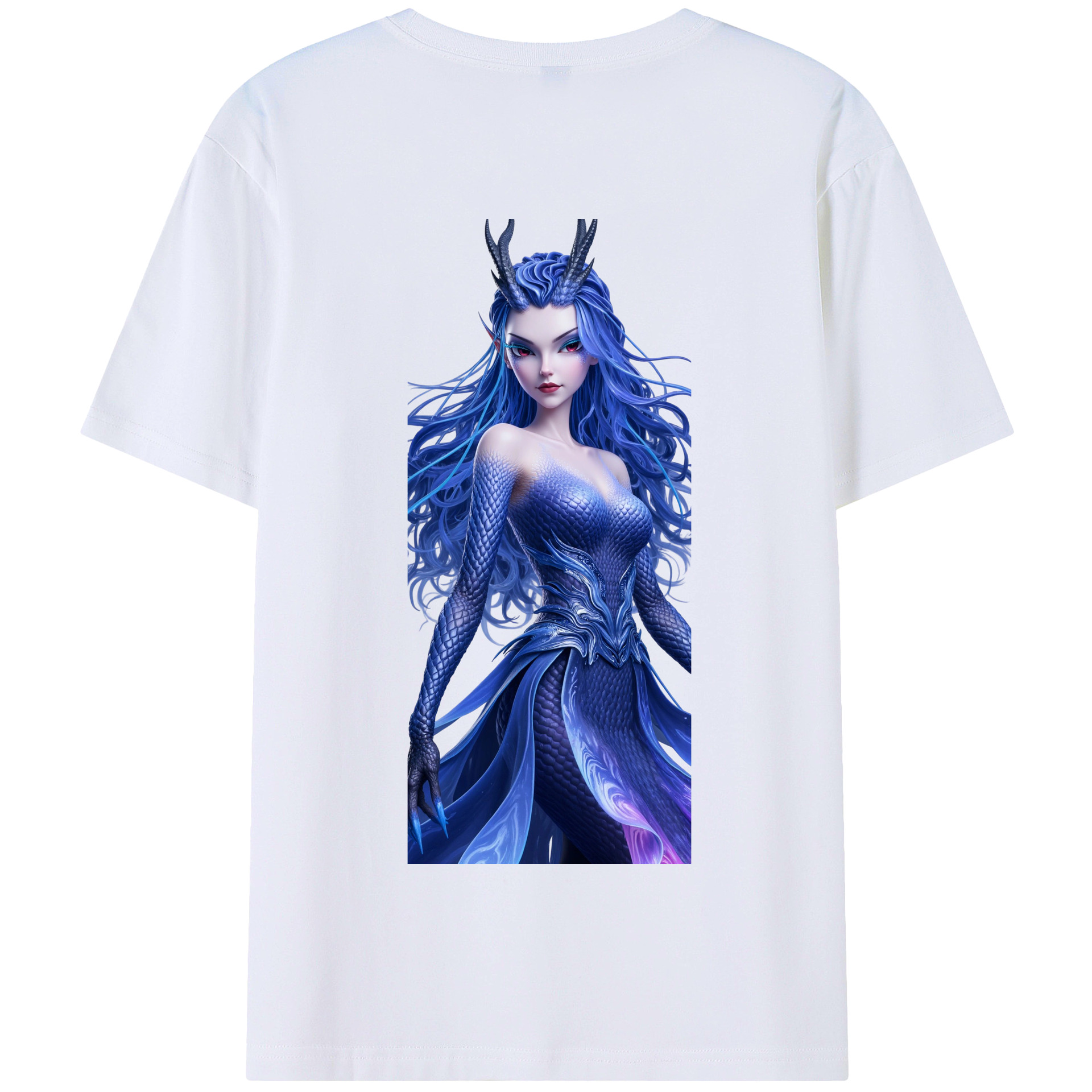 （画像用） Ne Zha 2 ナタ 魔童の大暴れ 綿100％半袖Tシャツ（背面プリント）