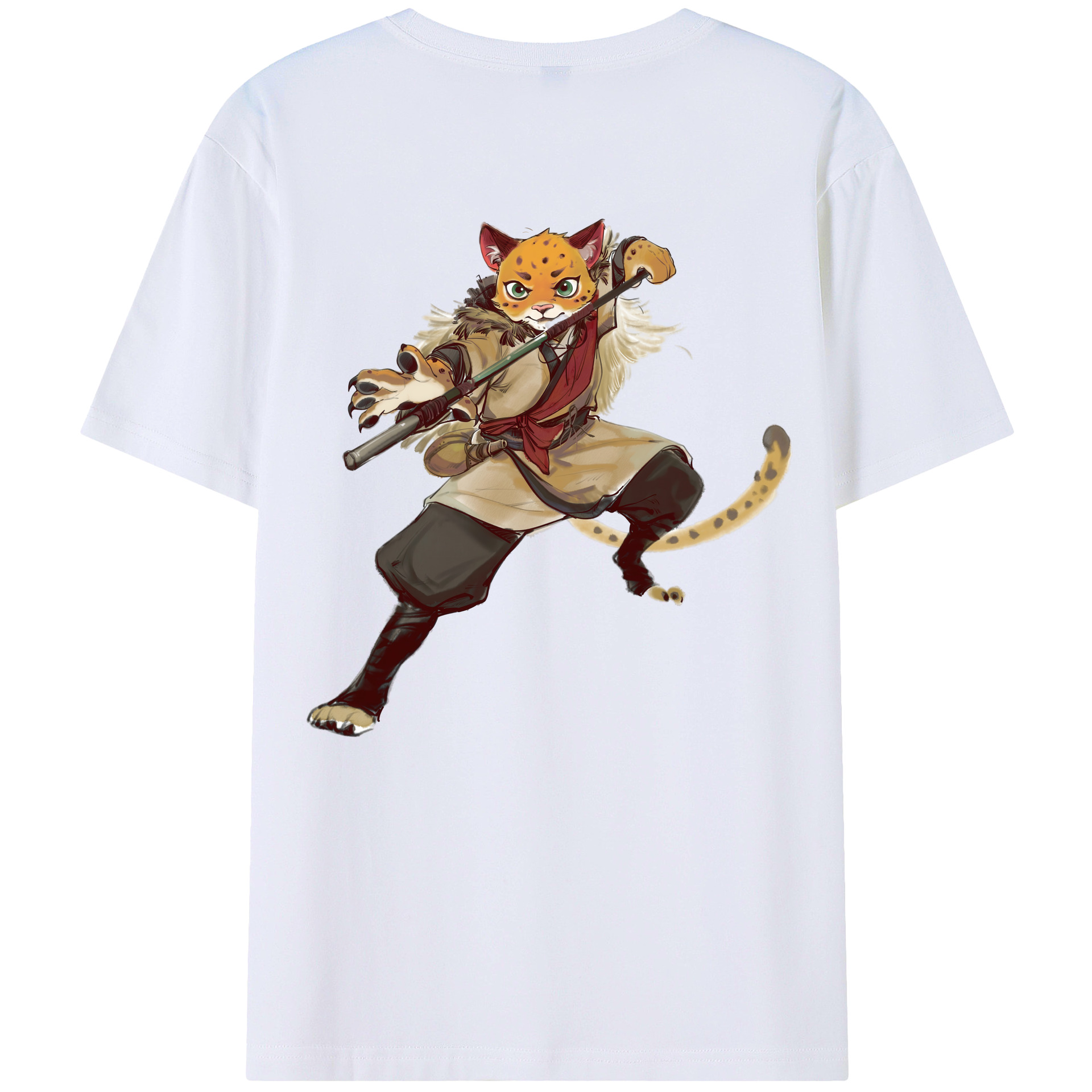 （画像用） Ne Zha 2 ナタ 魔童の大暴れ 綿100％半袖Tシャツ（背面プリント）