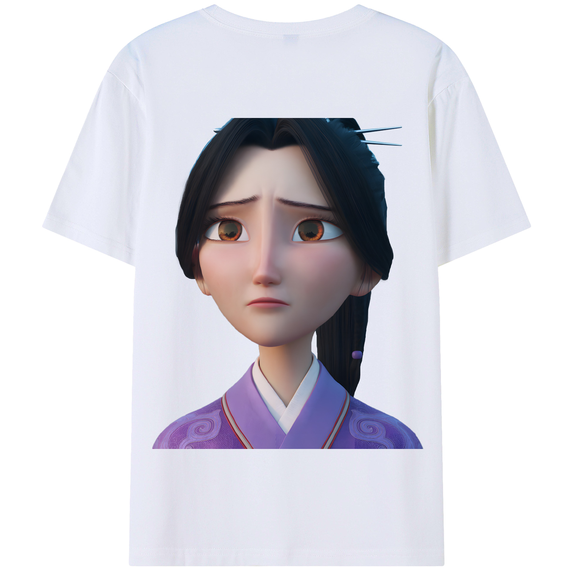 （画像用） Ne Zha 2 ナタ 魔童の大暴れ 綿100％半袖Tシャツ（背面プリント）
