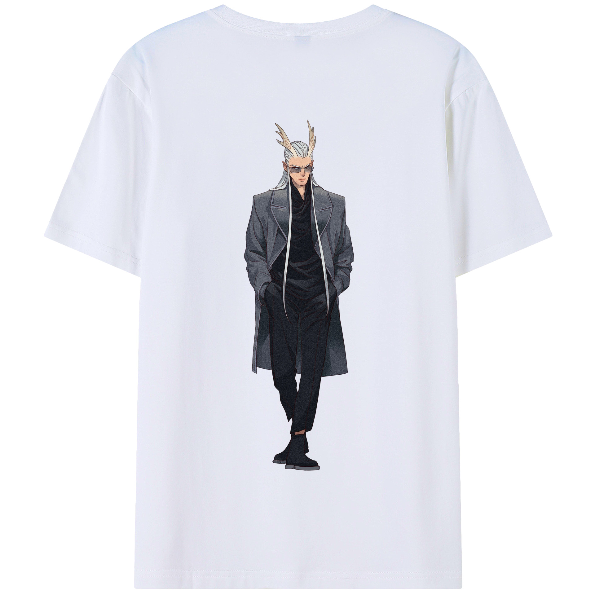 （画像用） Ne Zha 2 ナタ 魔童の大暴れ 綿100％半袖Tシャツ（背面プリント）