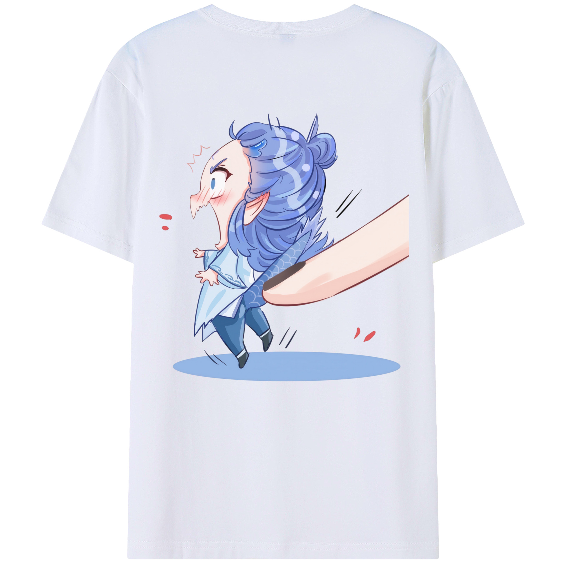 （画像用） Ne Zha 2 ナタ 魔童の大暴れ 綿100％半袖Tシャツ（背面プリント）