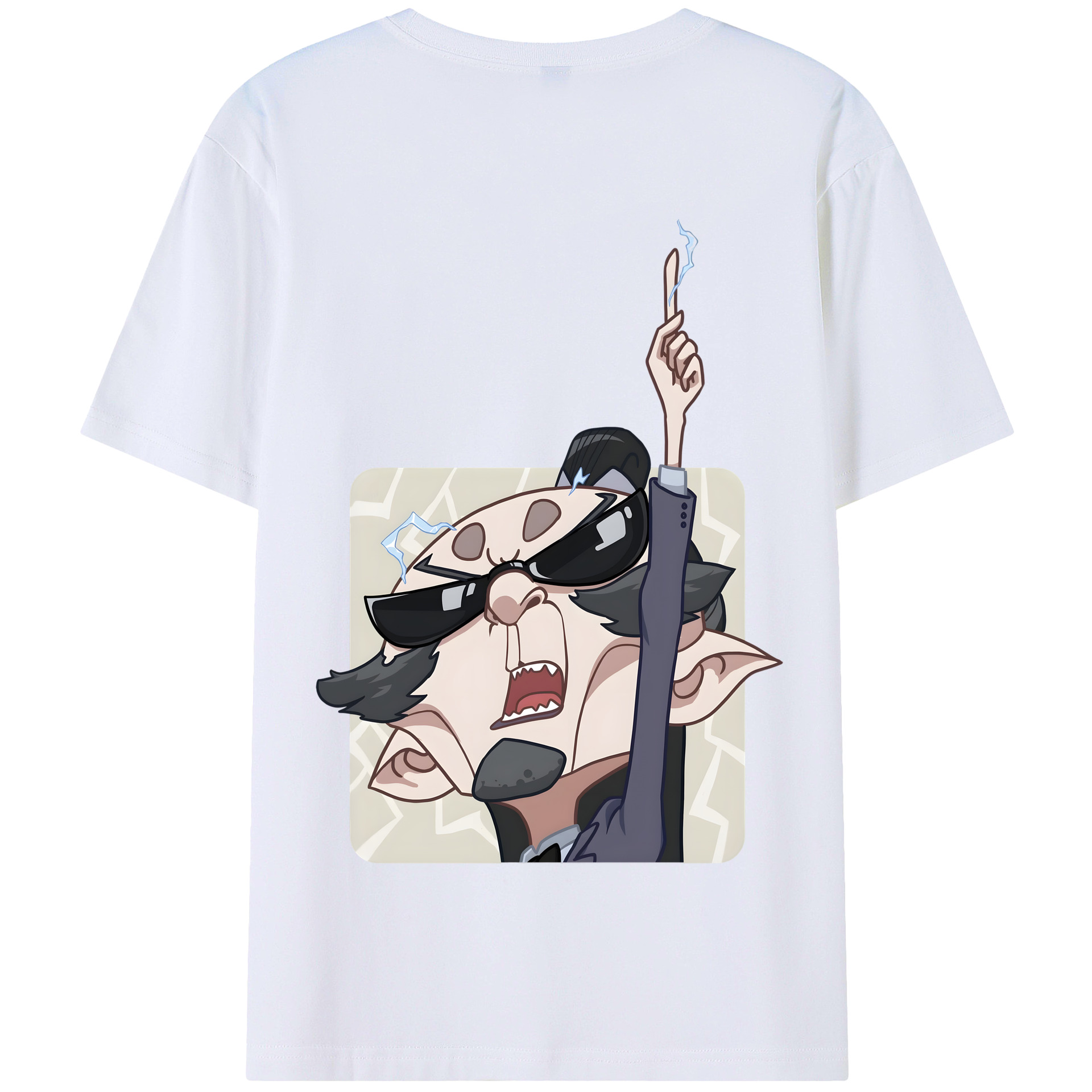 （画像用） Ne Zha 2 ナタ 魔童の大暴れ 綿100％半袖Tシャツ（背面プリント）