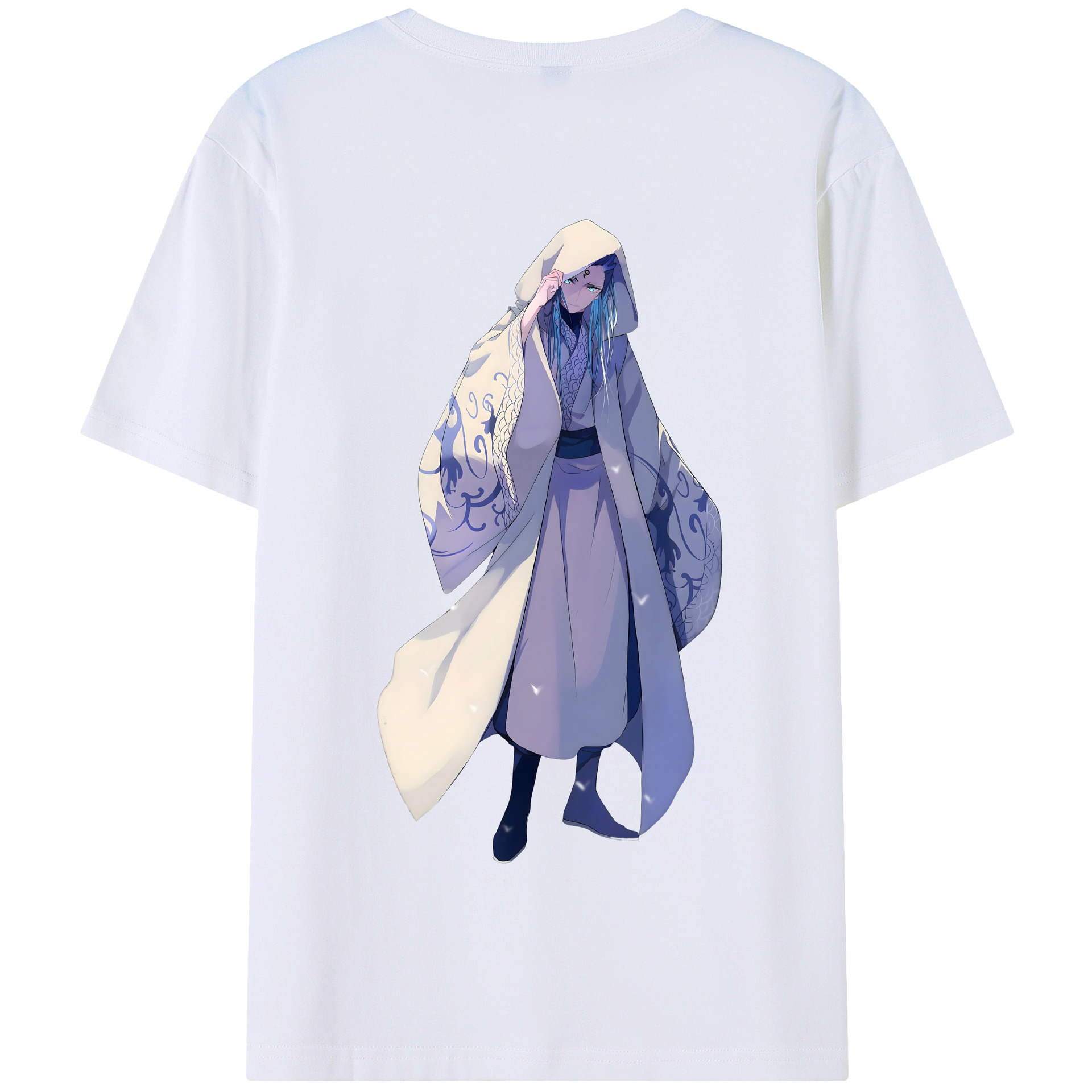 （画像用） Ne Zha 2 ナタ 魔童の大暴れ 綿100％半袖Tシャツ（背面プリント）
