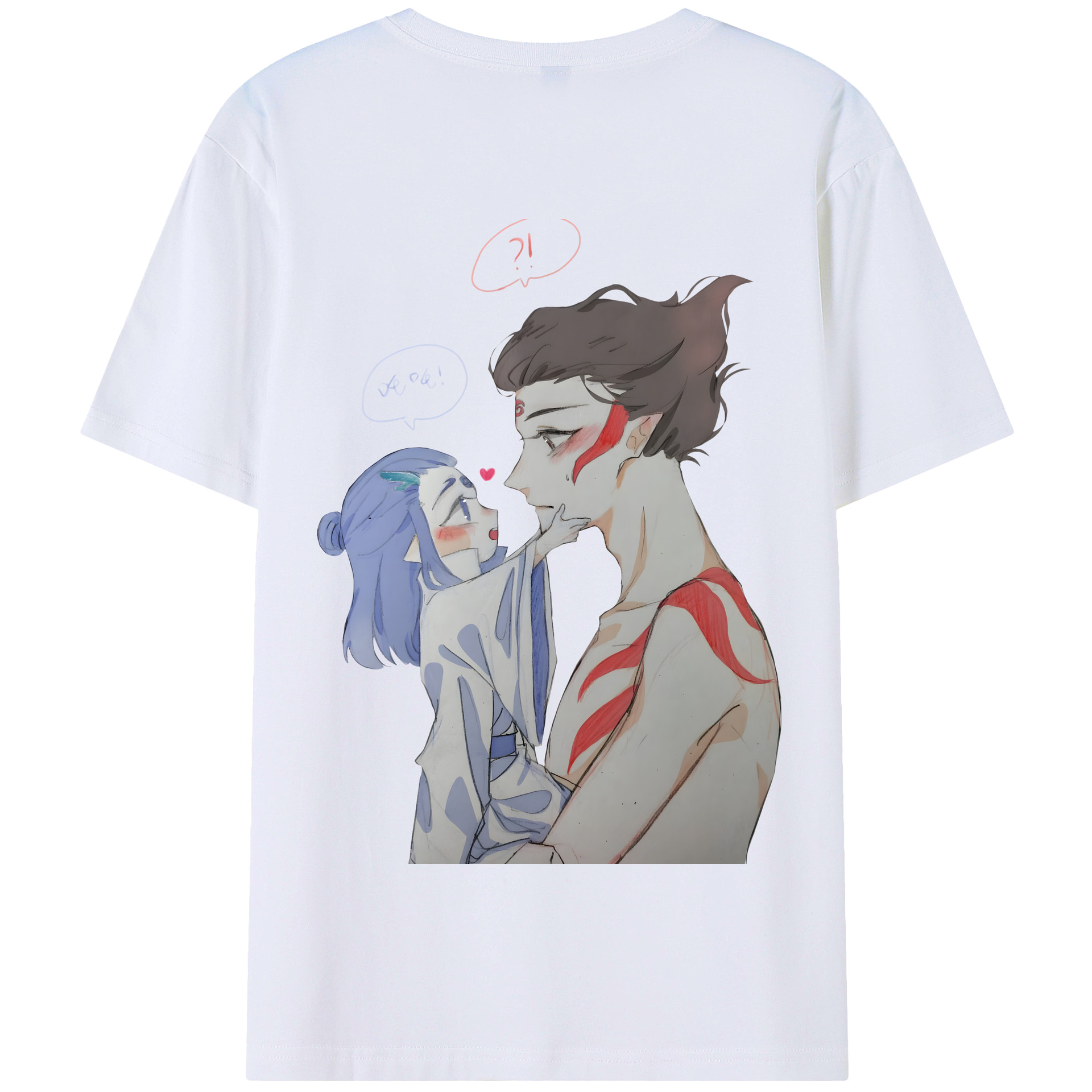 （画像用） Ne Zha 2 ナタ 魔童の大暴れ 綿100％半袖Tシャツ（背面プリント）