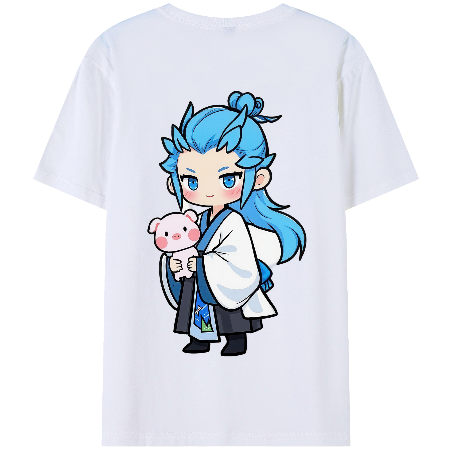 （画像用） Ne Zha 2 ナタ 魔童の大暴れ 綿100％半袖Tシャツ（背面プリント）