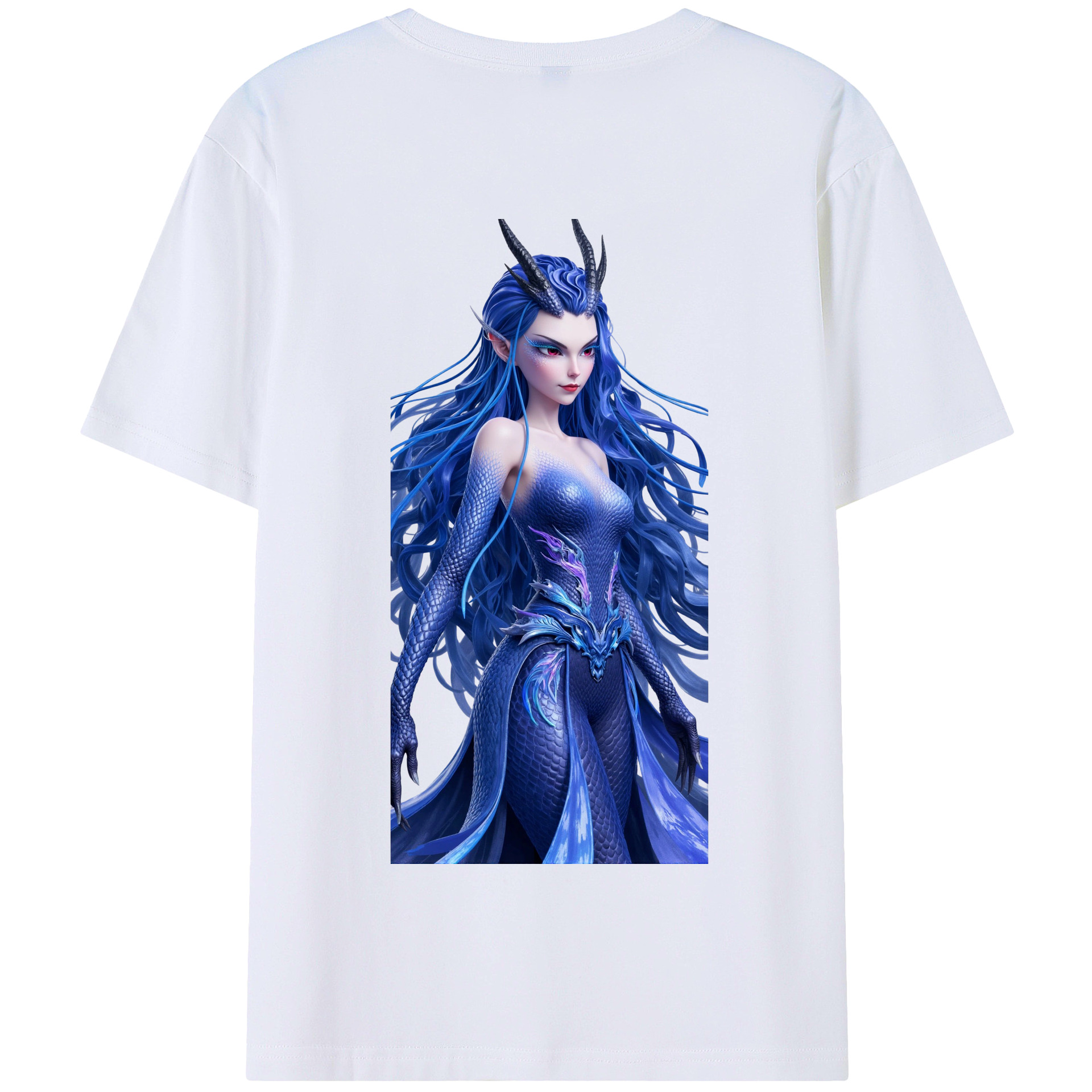 （画像用） Ne Zha 2 ナタ 魔童の大暴れ 綿100％半袖Tシャツ（背面プリント）