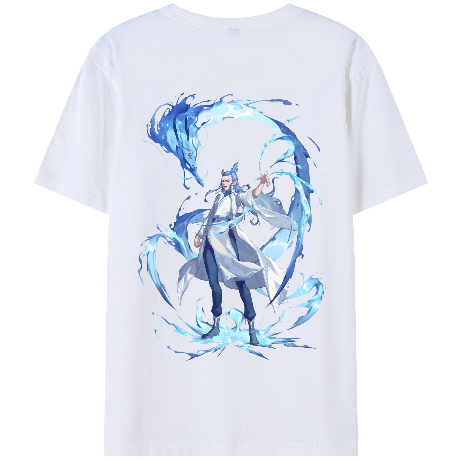 （画像用） Ne Zha 2 ナタ 魔童の大暴れ 綿100％半袖Tシャツ（背面プリント）