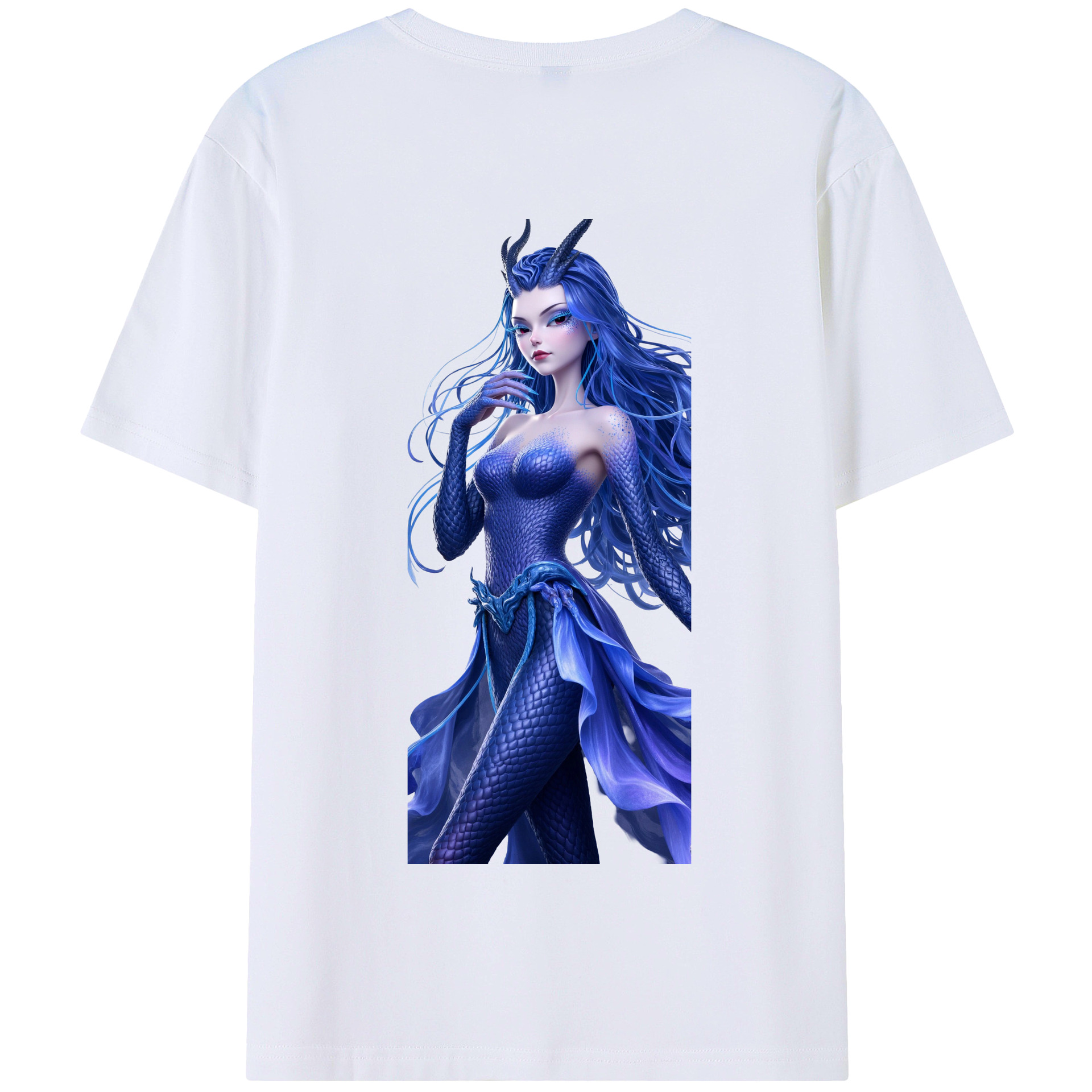 （画像用） Ne Zha 2 ナタ 魔童の大暴れ 綿100％半袖Tシャツ（背面プリント）