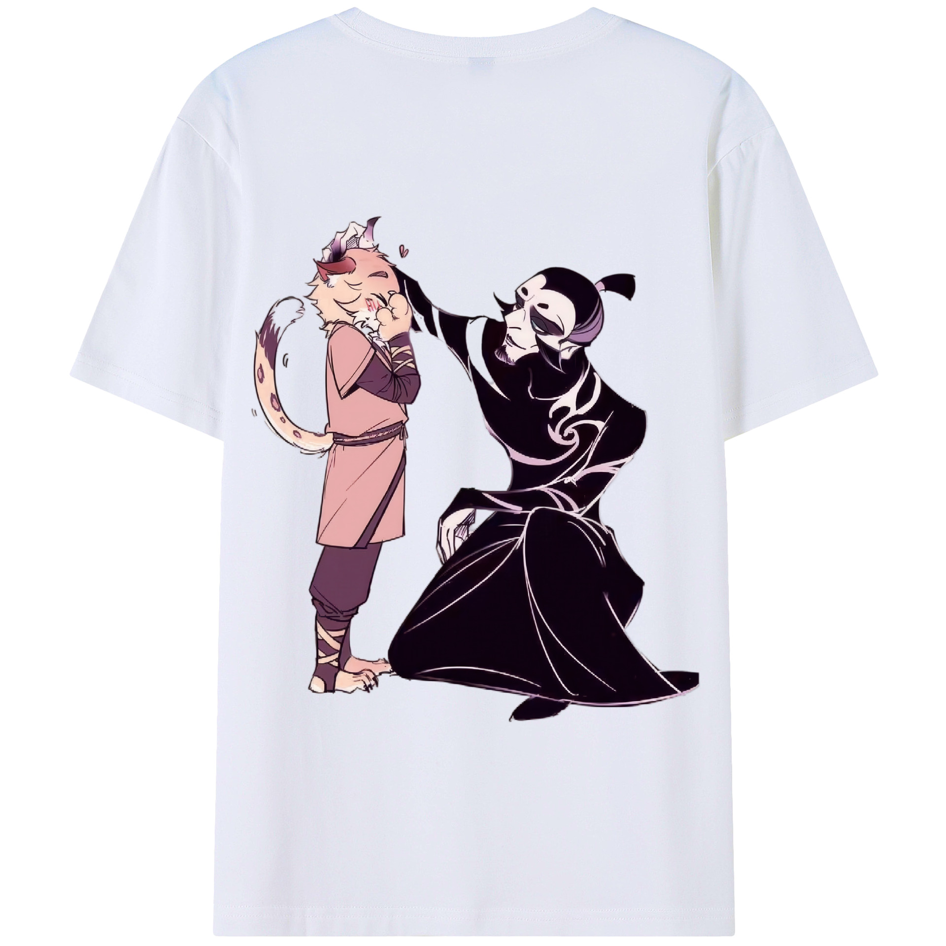 （画像用） Ne Zha 2 ナタ 魔童の大暴れ 綿100％半袖Tシャツ（背面プリント）