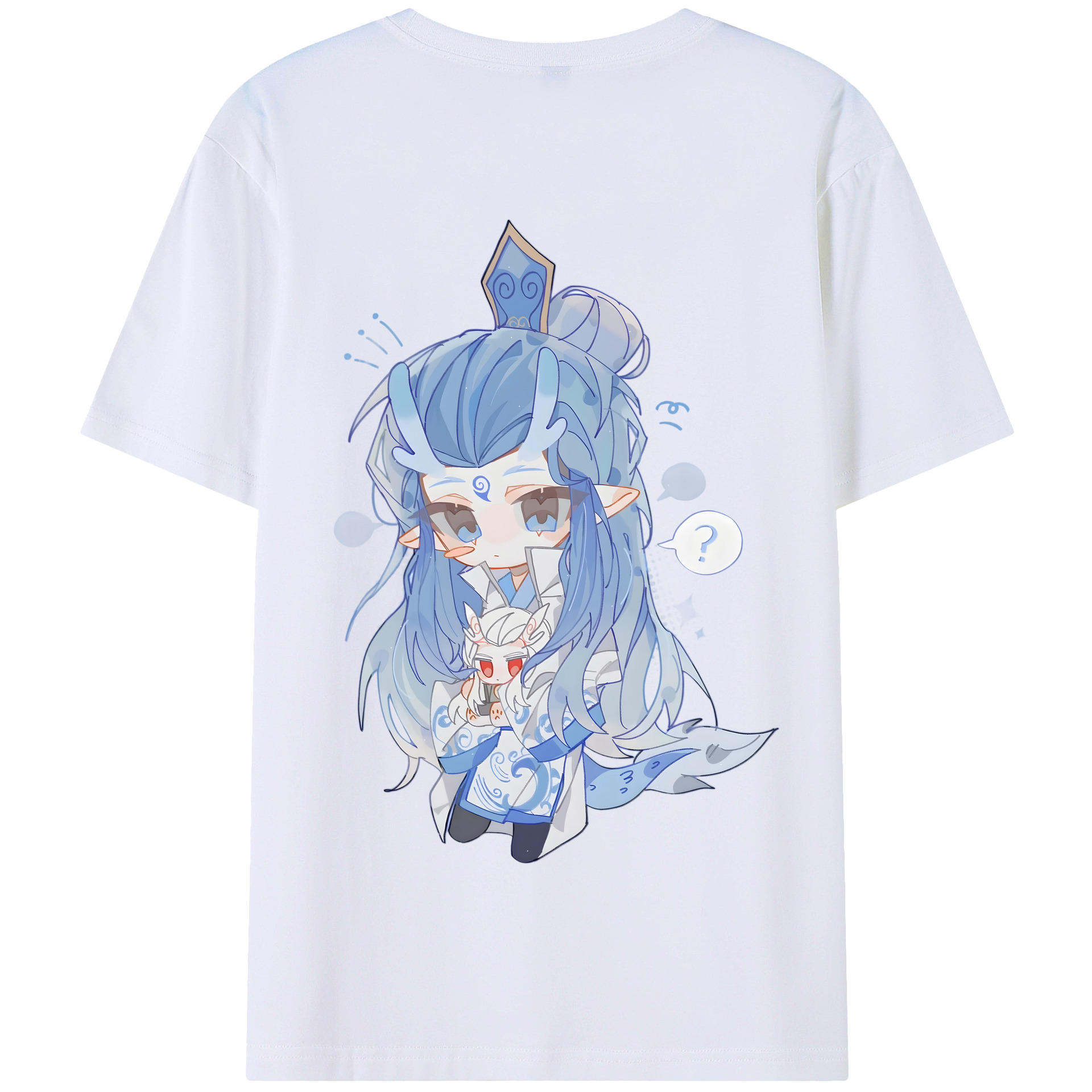 （画像用） Ne Zha 2 ナタ 魔童の大暴れ 綿100％半袖Tシャツ（背面プリント）
