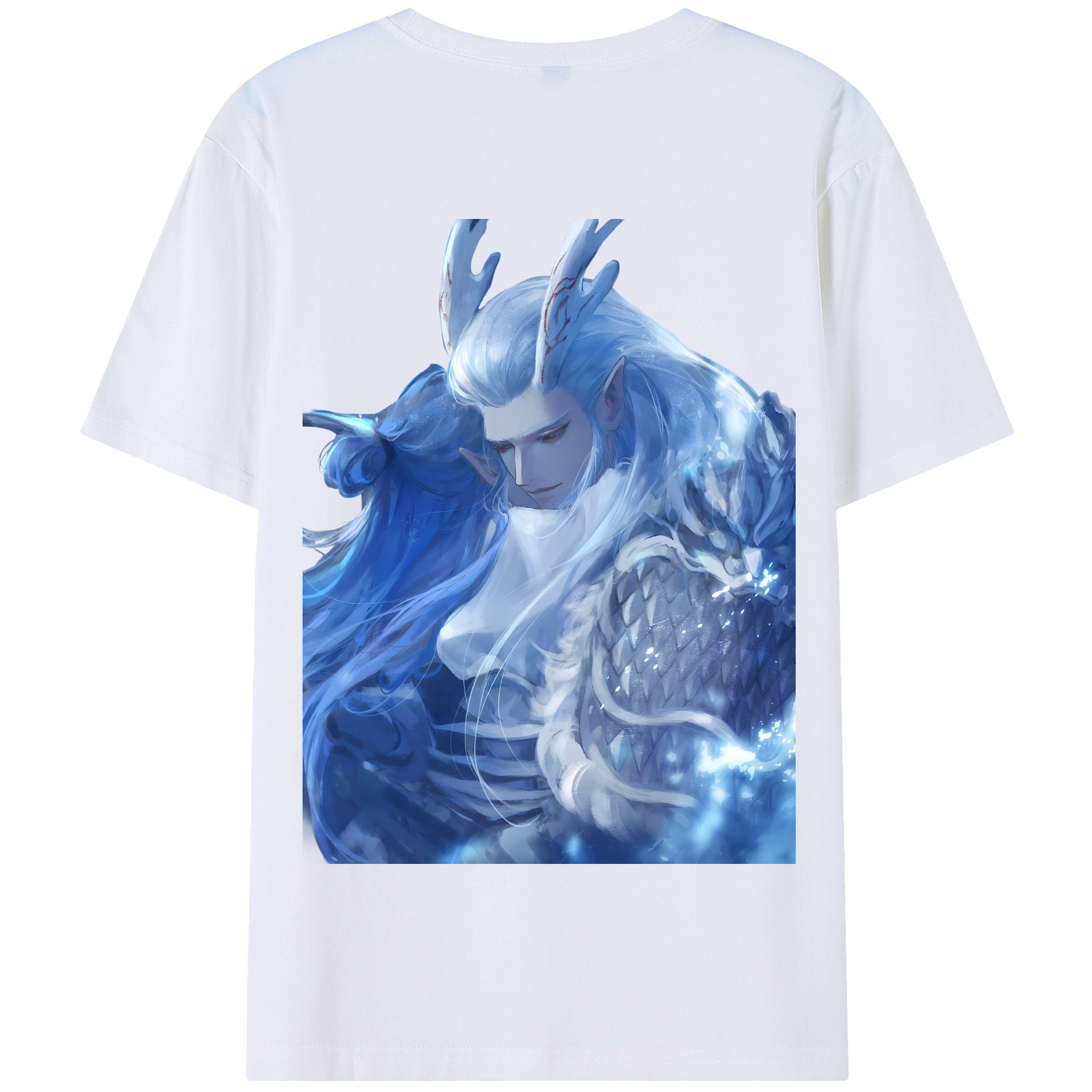 （画像用） Ne Zha 2 ナタ 魔童の大暴れ 綿100％半袖Tシャツ（背面プリント）