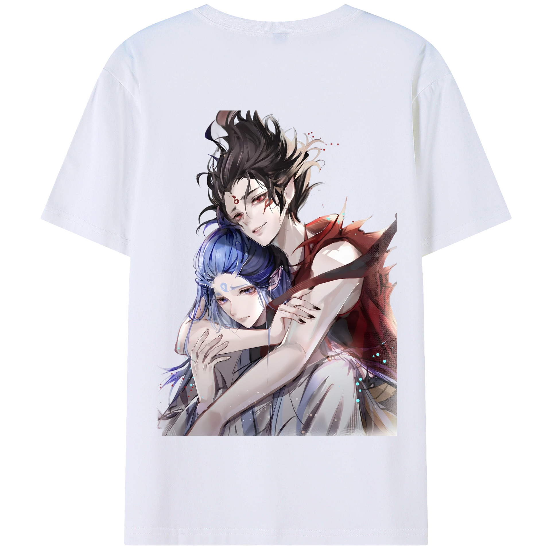 （画像用） Ne Zha 2 ナタ 魔童の大暴れ 綿100％半袖Tシャツ（背面プリント）