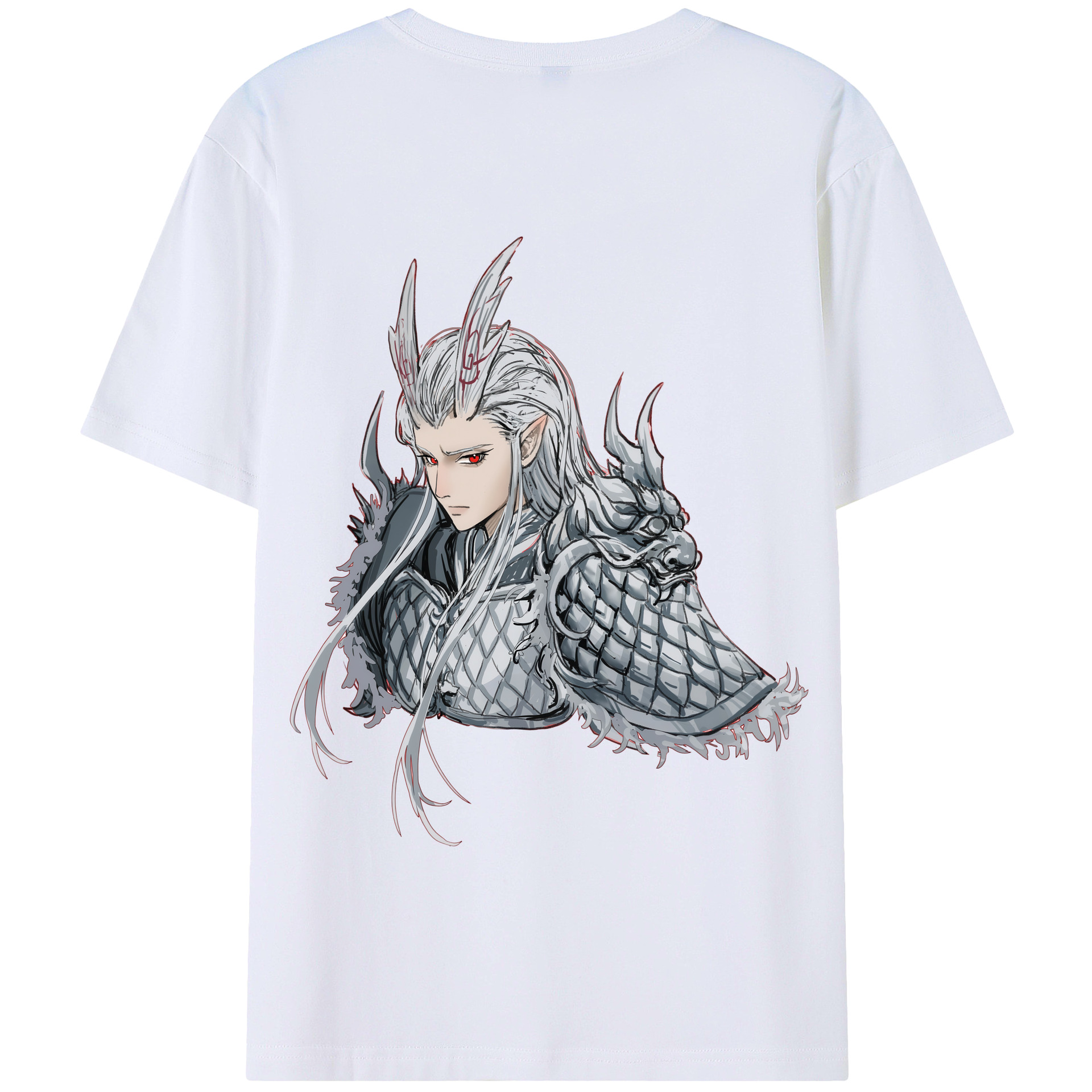 （画像用） Ne Zha 2 ナタ 魔童の大暴れ 綿100％半袖Tシャツ（背面プリント）