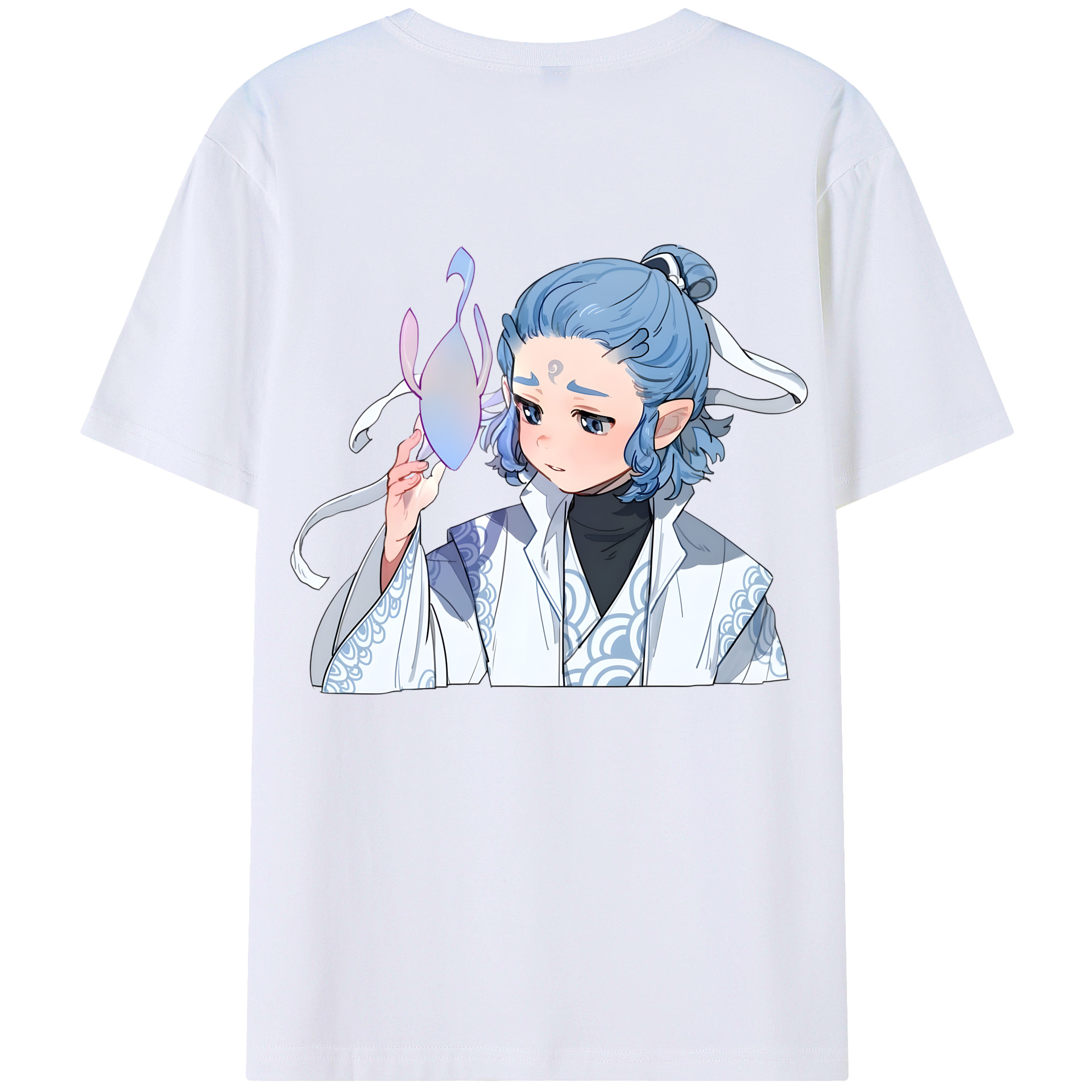 （画像用） Ne Zha 2 ナタ 魔童の大暴れ 綿100％半袖Tシャツ（背面プリント）