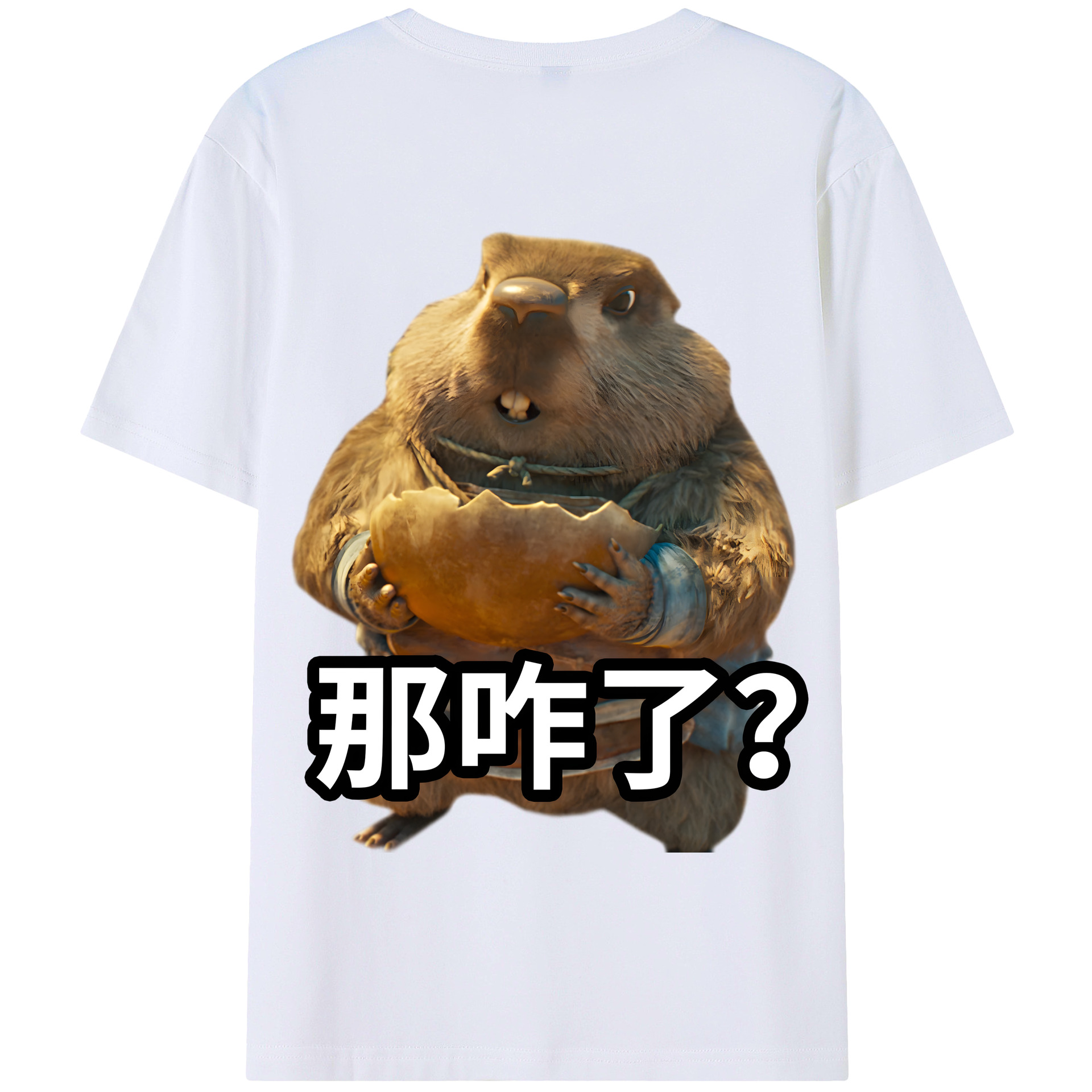（画像用） Ne Zha 2 ナタ 魔童の大暴れ 綿100％半袖Tシャツ（背面プリント）