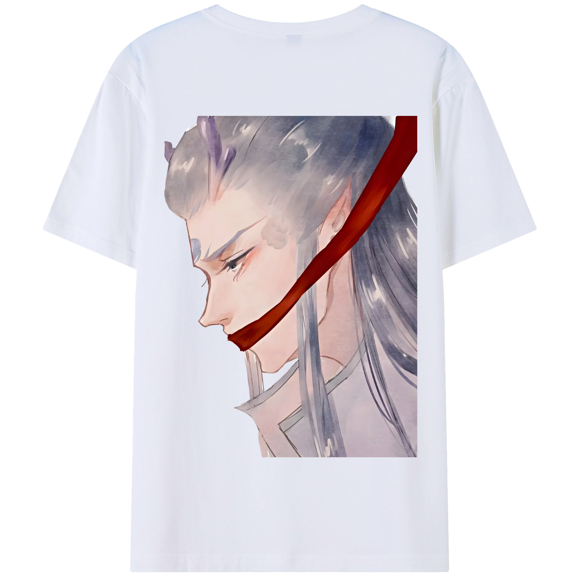 （画像用） Ne Zha 2 ナタ 魔童の大暴れ 綿100％半袖Tシャツ（背面プリント）