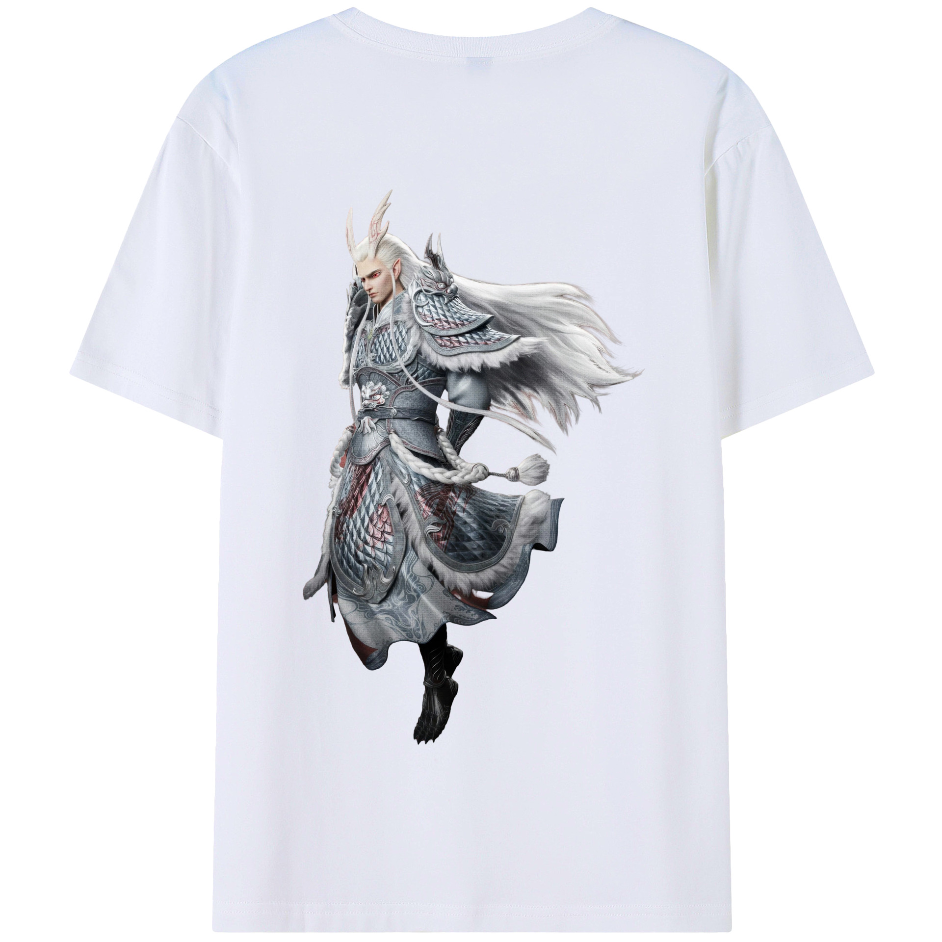 （画像用） Ne Zha 2 ナタ 魔童の大暴れ 綿100％半袖Tシャツ（背面プリント）