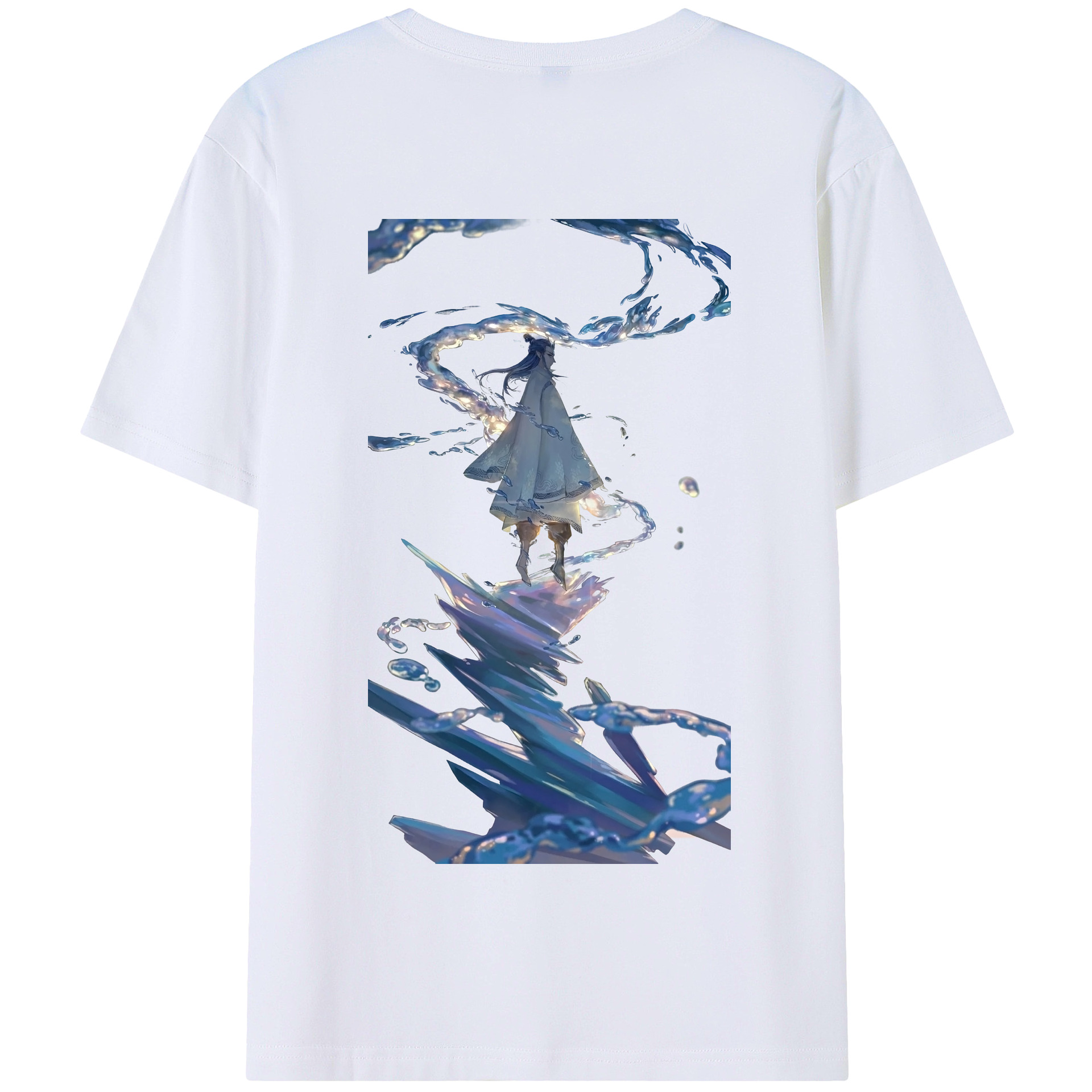 （画像用） Ne Zha 2 ナタ 魔童の大暴れ 綿100％半袖Tシャツ（背面プリント）