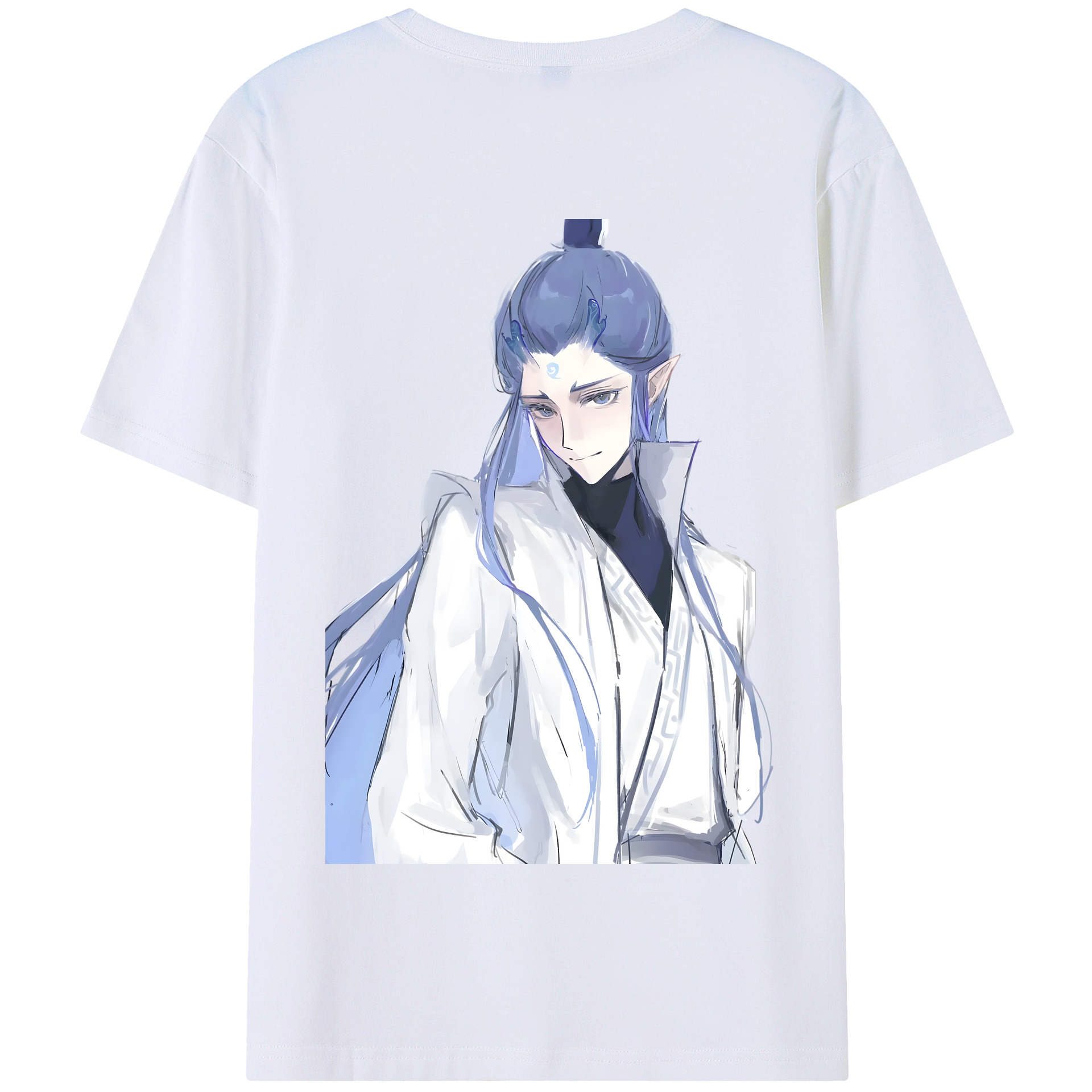 （画像用） Ne Zha 2 ナタ 魔童の大暴れ 綿100％半袖Tシャツ（背面プリント）