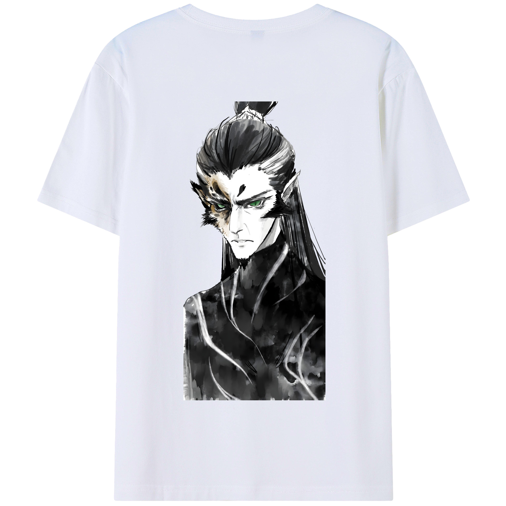 （画像用） Ne Zha 2 ナタ 魔童の大暴れ 綿100％半袖Tシャツ（背面プリント）