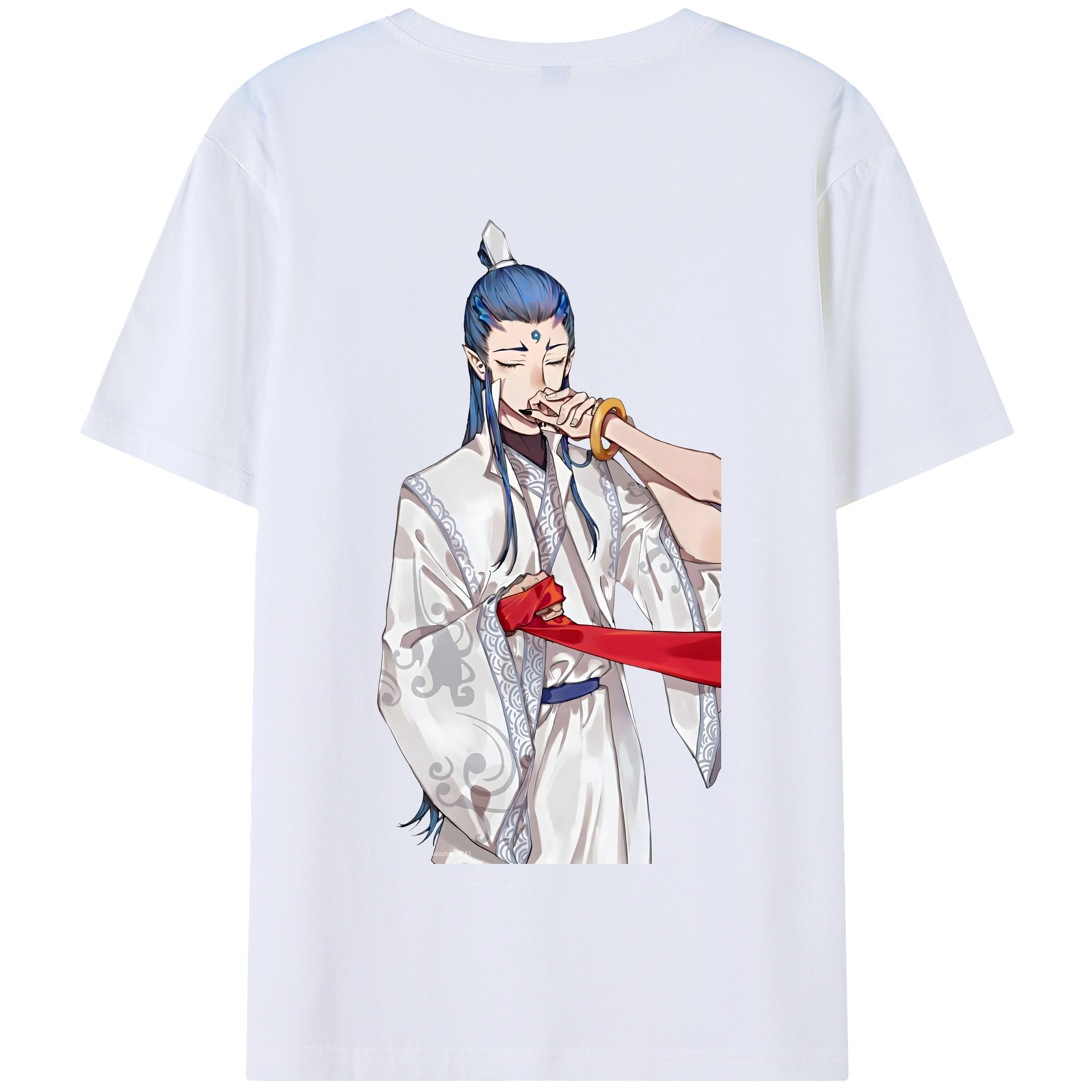 （画像用） Ne Zha 2 ナタ 魔童の大暴れ 綿100％半袖Tシャツ（背面プリント）