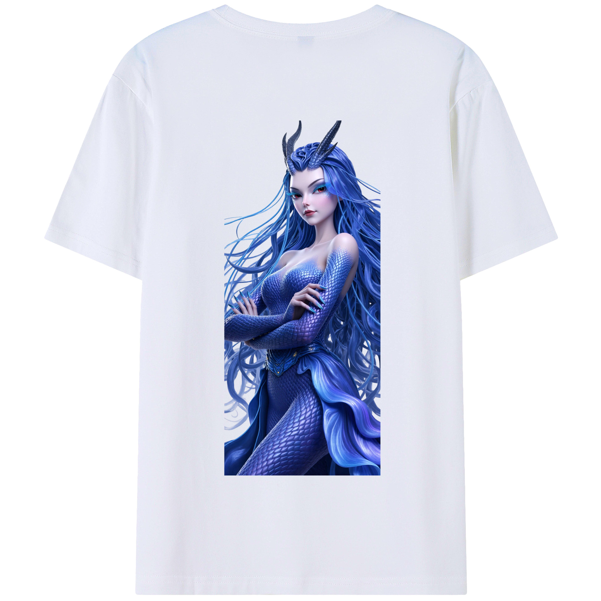 （画像用） Ne Zha 2 ナタ 魔童の大暴れ 綿100％半袖Tシャツ（背面プリント）