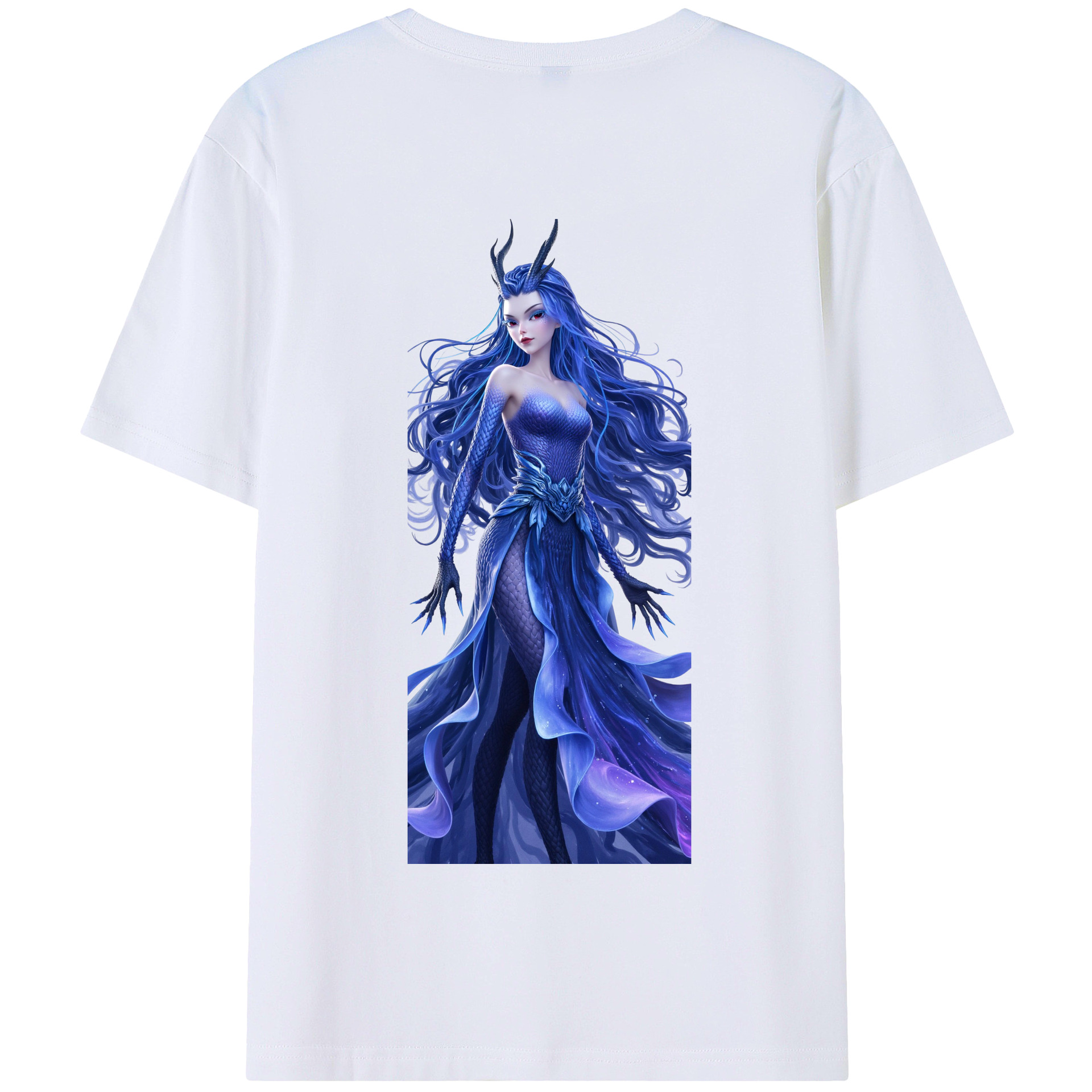 （画像用） Ne Zha 2 ナタ 魔童の大暴れ 綿100％半袖Tシャツ（背面プリント）