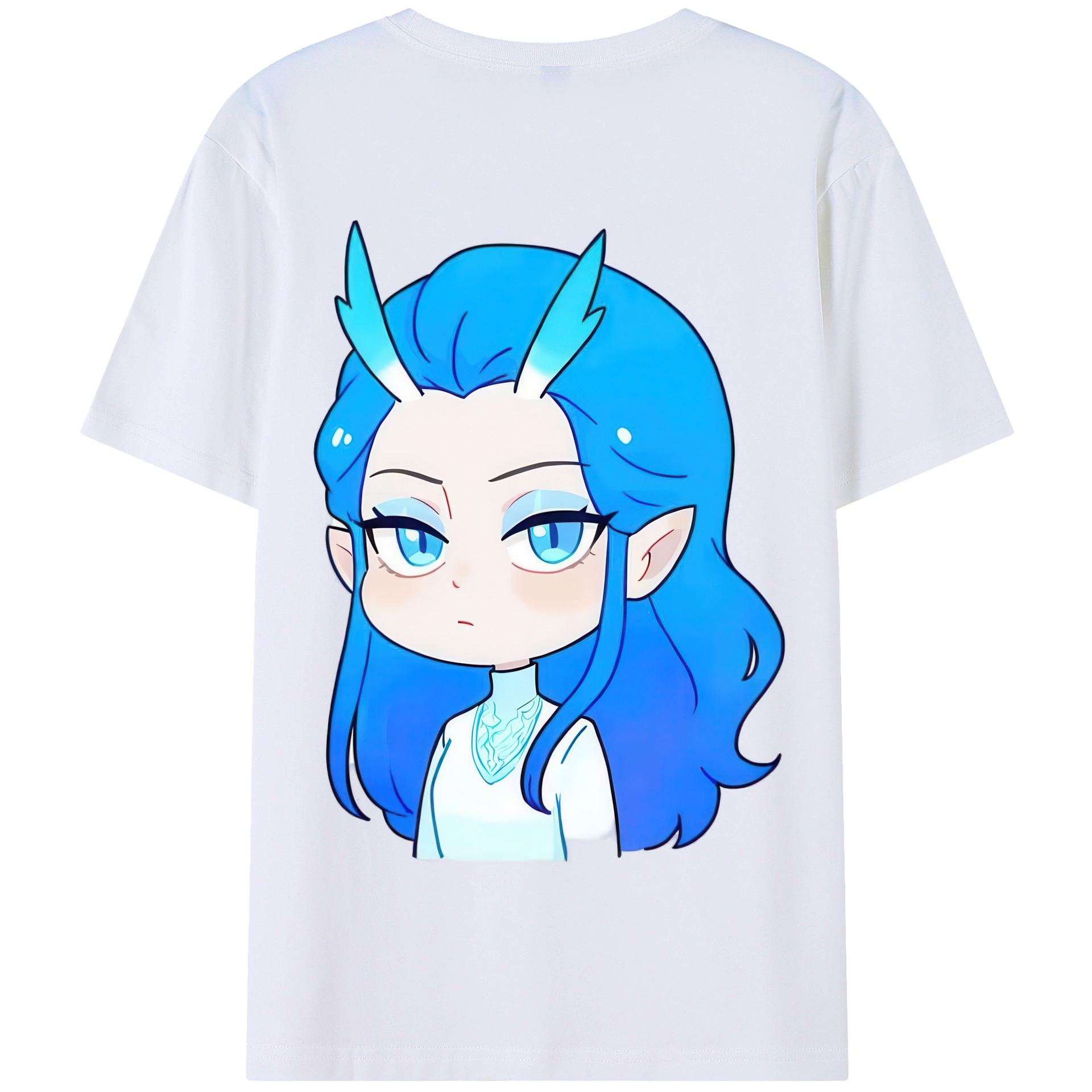 （画像用） Ne Zha 2 ナタ 魔童の大暴れ 綿100％半袖Tシャツ（背面プリント）
