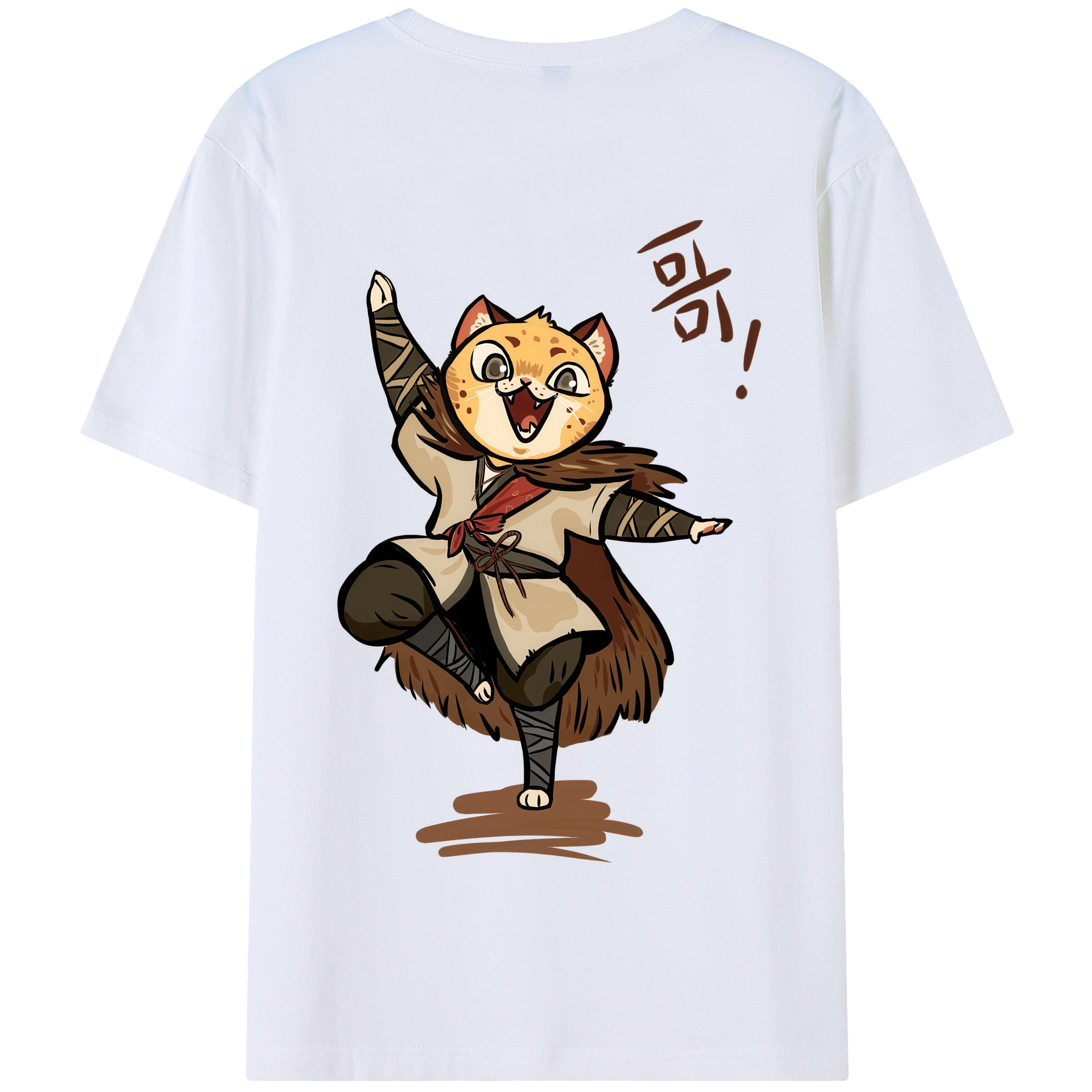 （画像用） Ne Zha 2 ナタ 魔童の大暴れ 綿100％半袖Tシャツ（背面プリント）