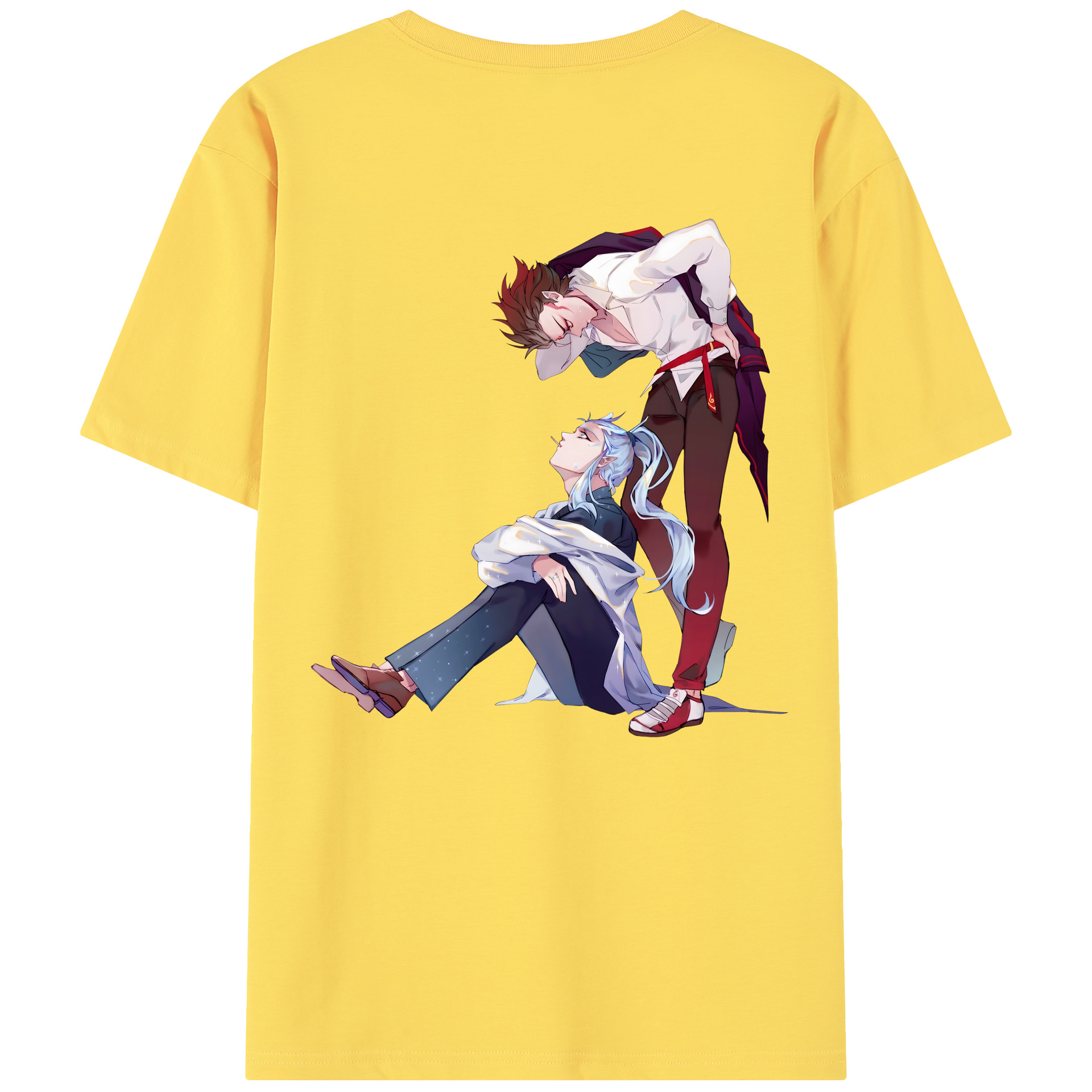 （画像用） Ne Zha 2 ナタ 魔童の大暴れ 綿100％半袖Tシャツ（背面プリント）