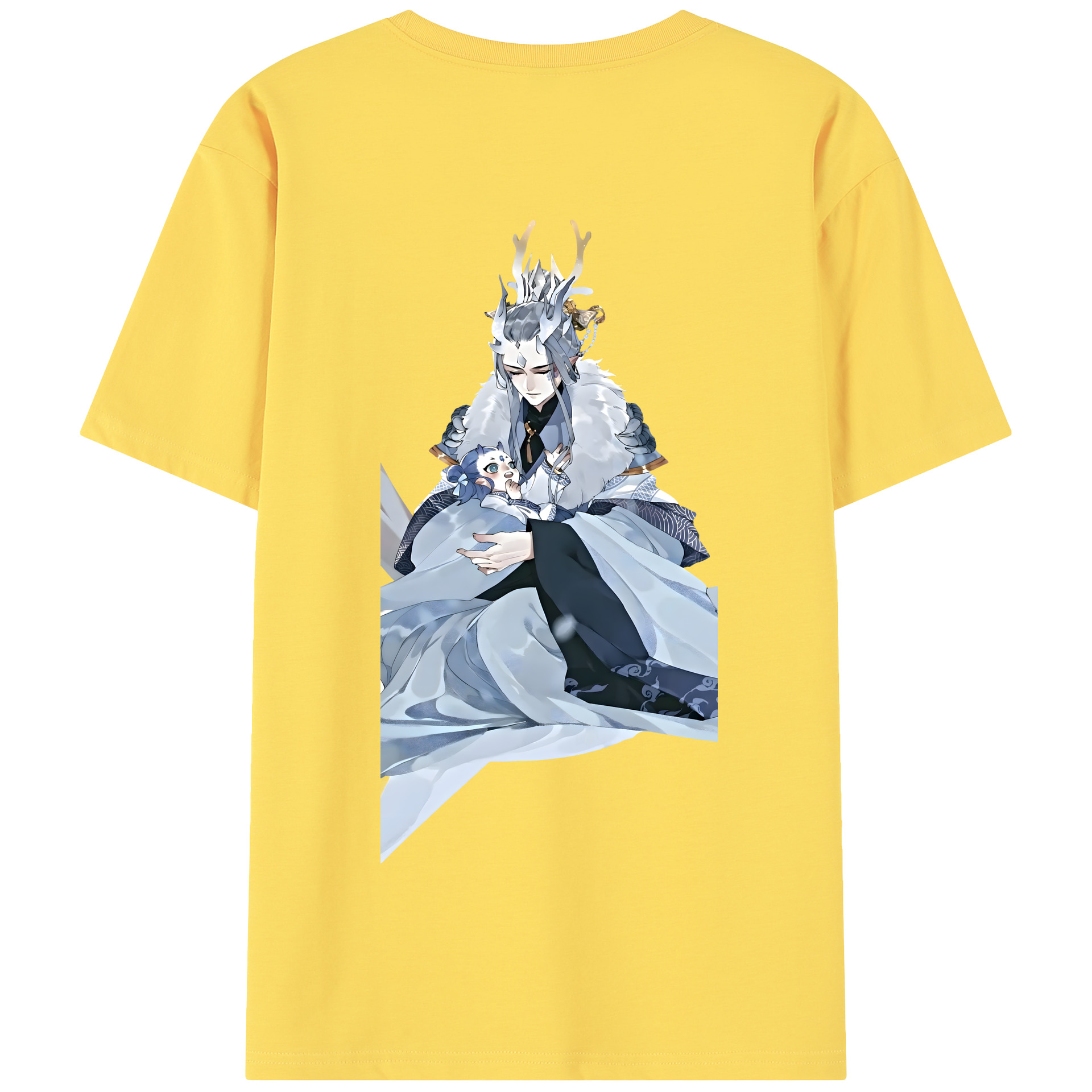 （画像用） Ne Zha 2 ナタ 魔童の大暴れ 綿100％半袖Tシャツ（背面プリント）