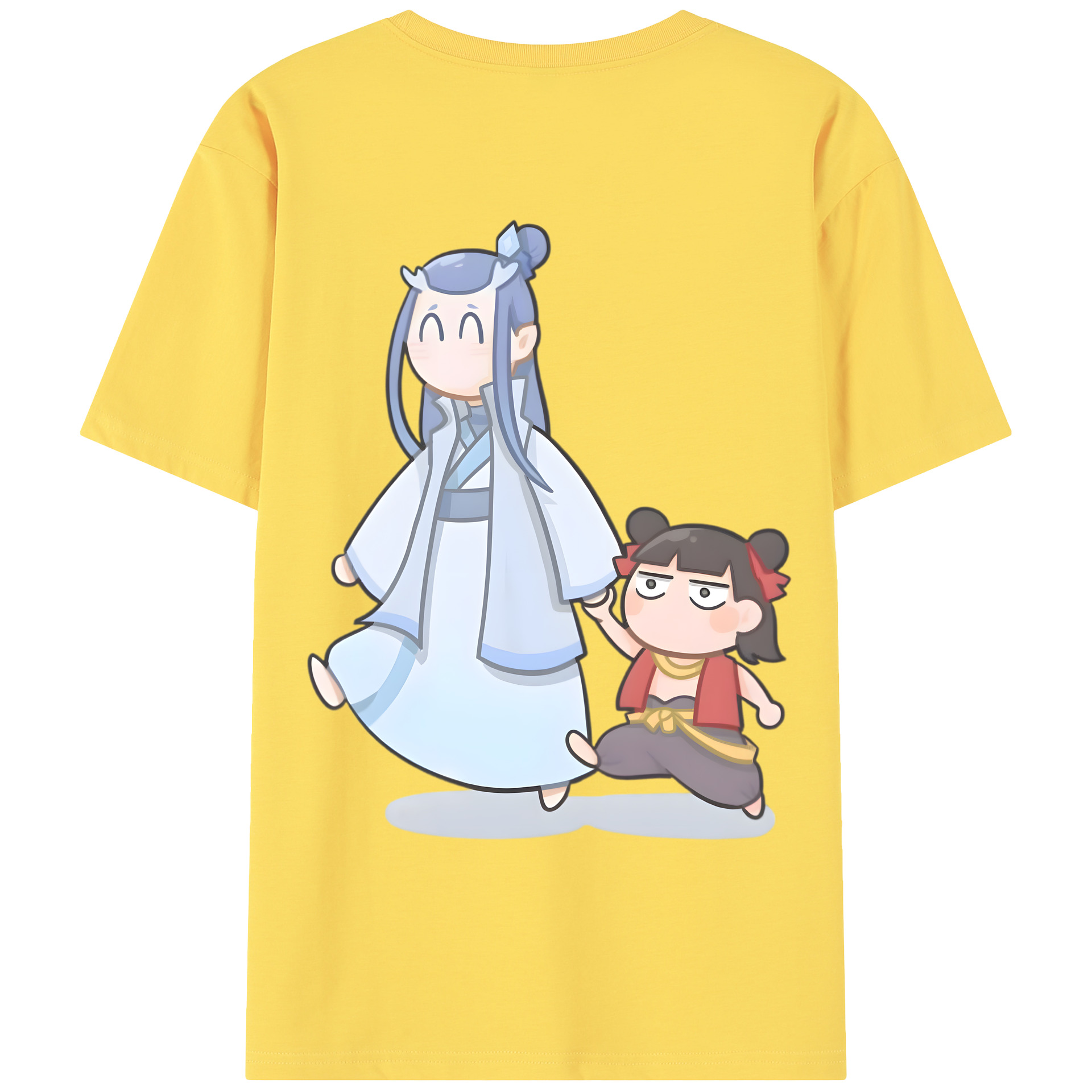 （画像用） Ne Zha 2 ナタ 魔童の大暴れ 綿100％半袖Tシャツ（背面プリント）