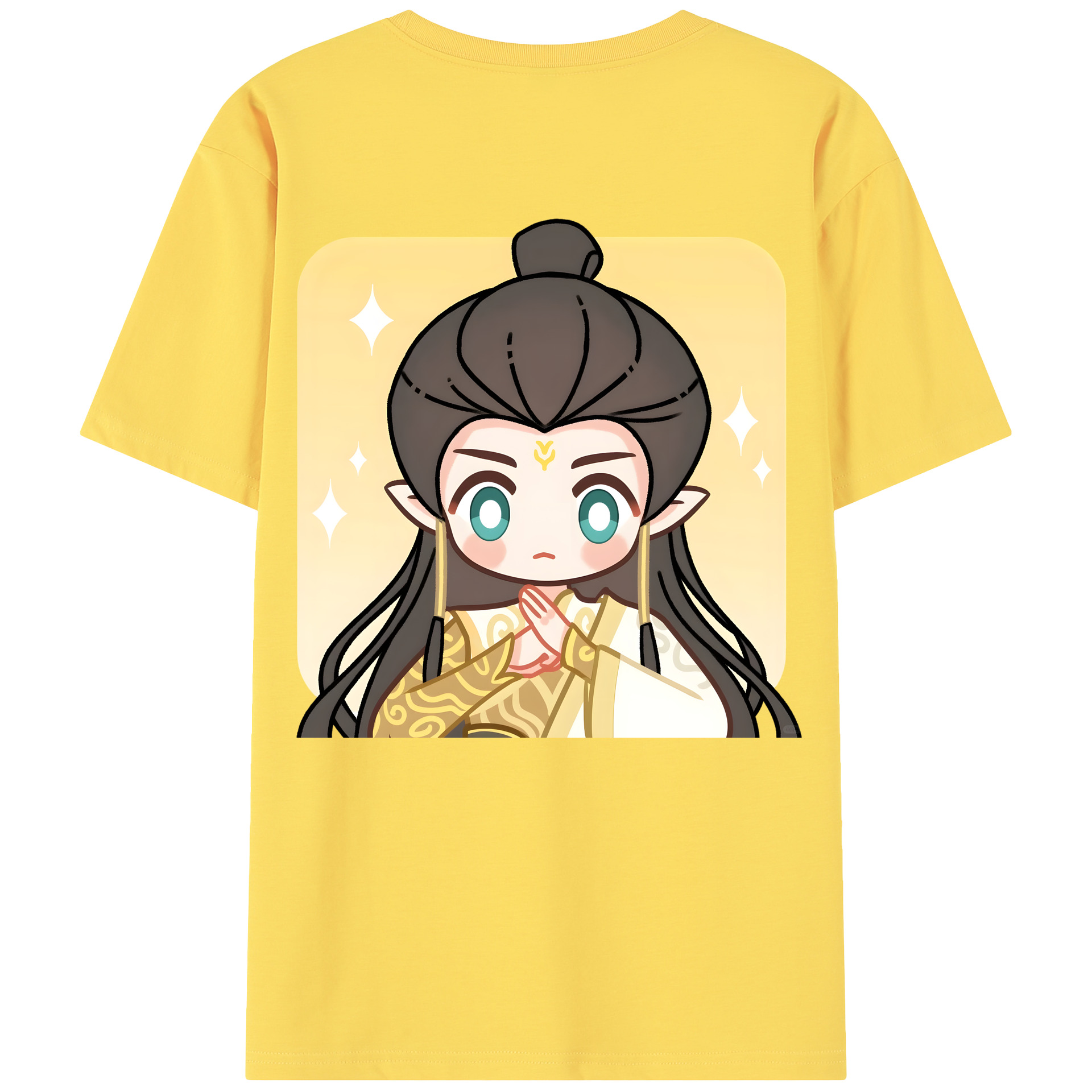 （画像用） Ne Zha 2 ナタ 魔童の大暴れ 綿100％半袖Tシャツ（背面プリント）