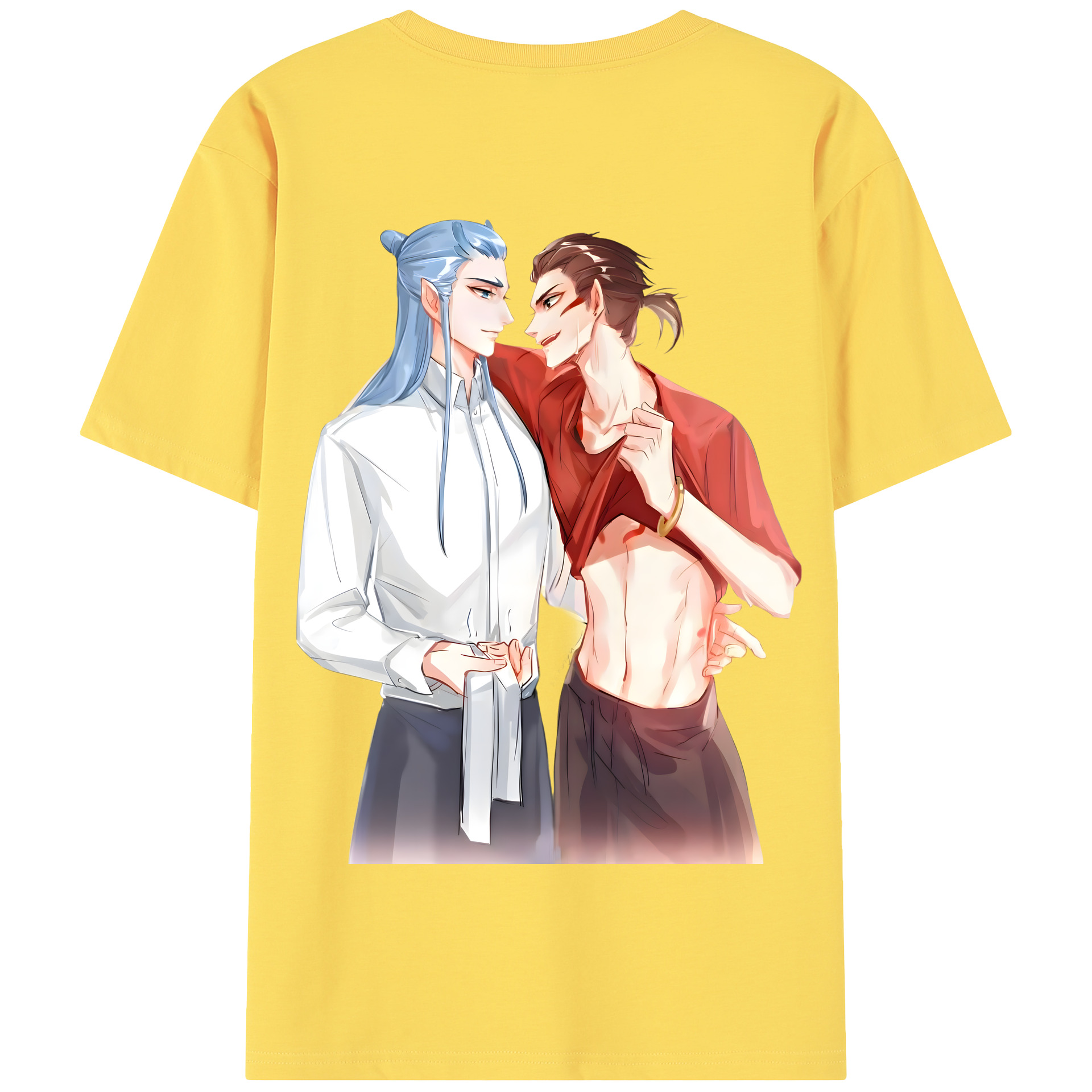 （画像用） Ne Zha 2 ナタ 魔童の大暴れ 綿100％半袖Tシャツ（背面プリント）