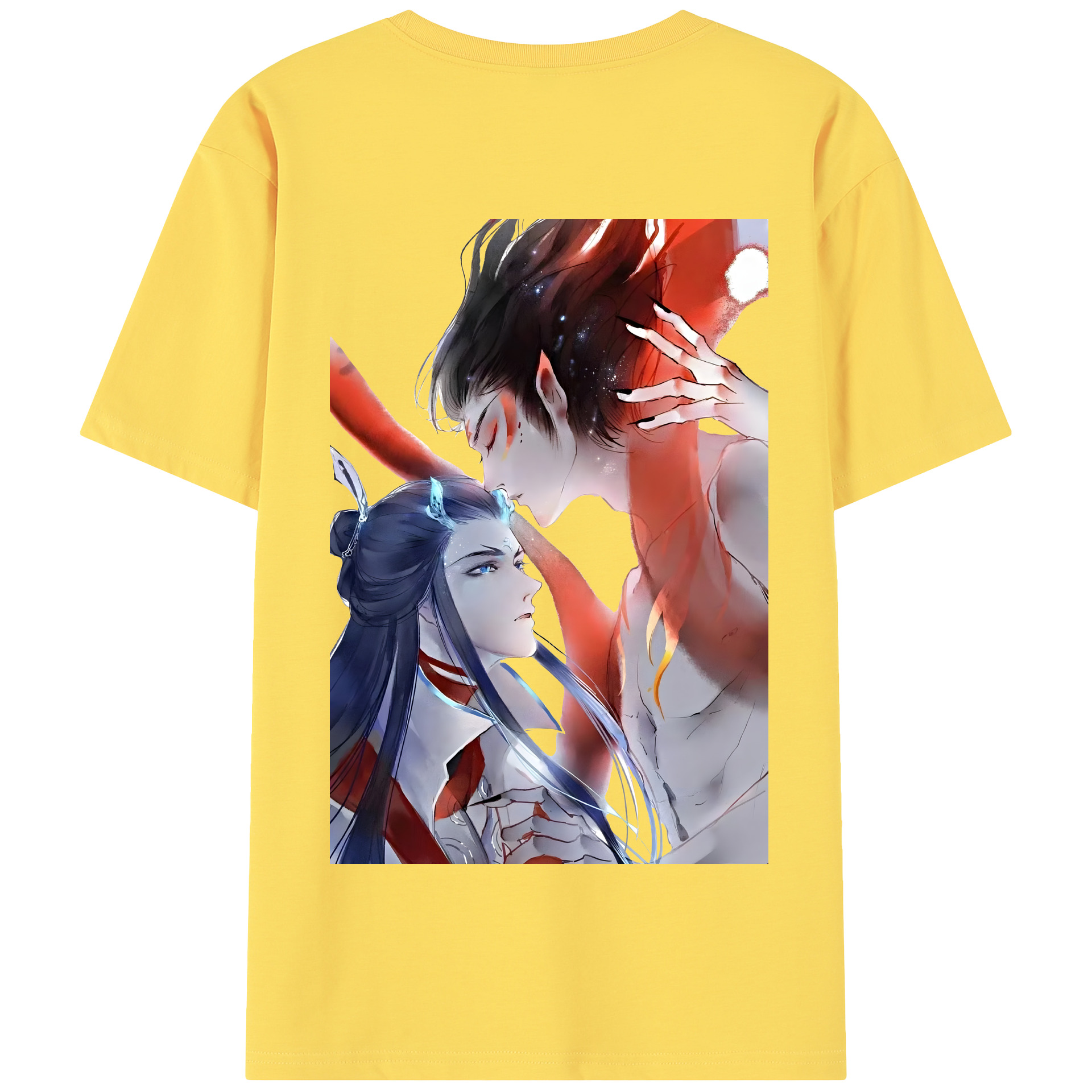 （画像用） Ne Zha 2 ナタ 魔童の大暴れ 綿100％半袖Tシャツ（背面プリント）
