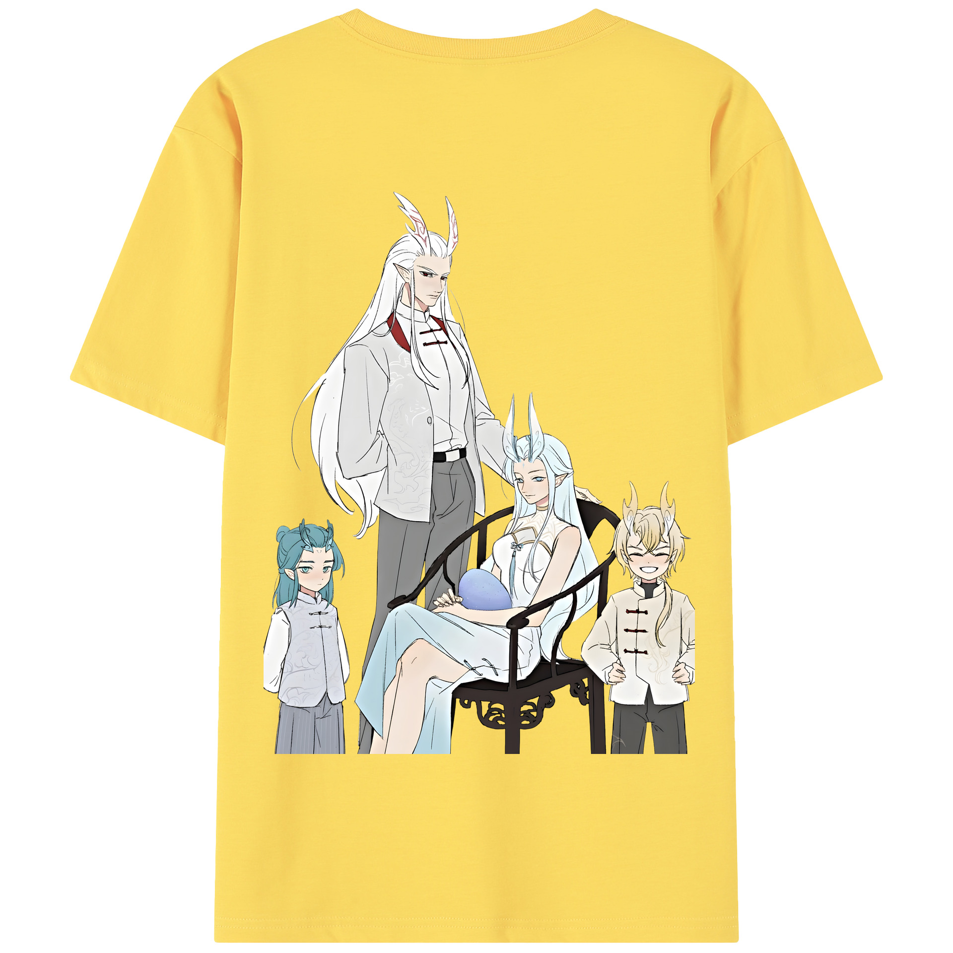 （画像用） Ne Zha 2 ナタ 魔童の大暴れ 綿100％半袖Tシャツ（背面プリント）