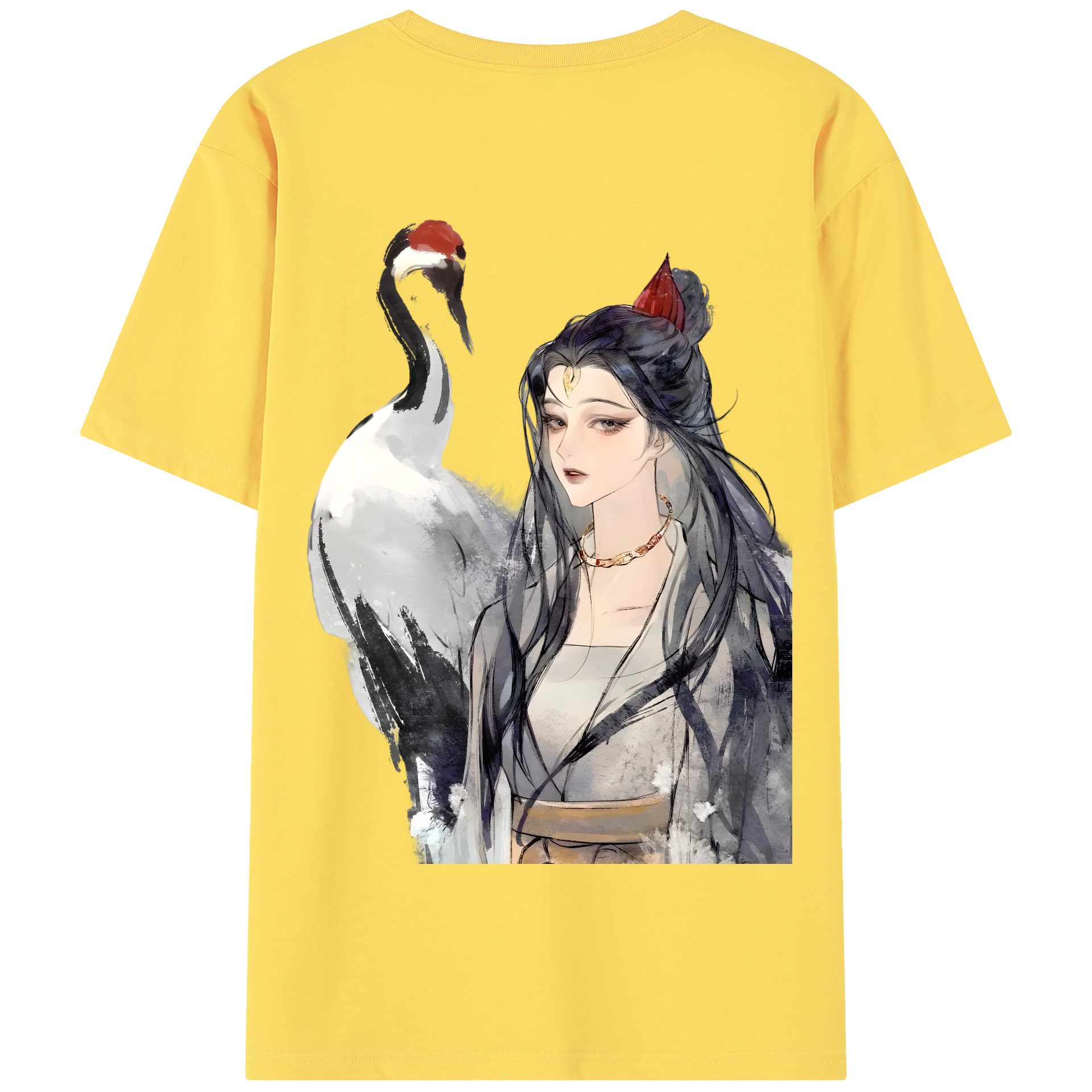 （画像用） Ne Zha 2 ナタ 魔童の大暴れ 綿100％半袖Tシャツ（背面プリント）